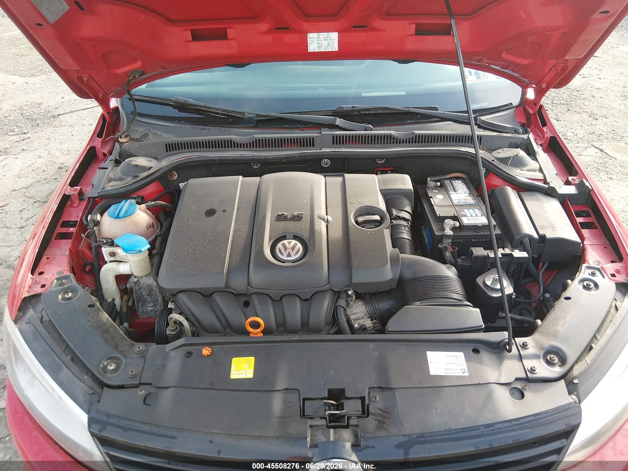 2012 Volkswagen Jetta 2.5l Se Red vin: 3VWDP7AJ0CM124538