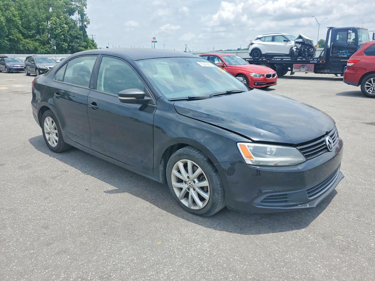 2012 Volkswagen Jetta Se Black vin: 3VWDP7AJ0CM323511