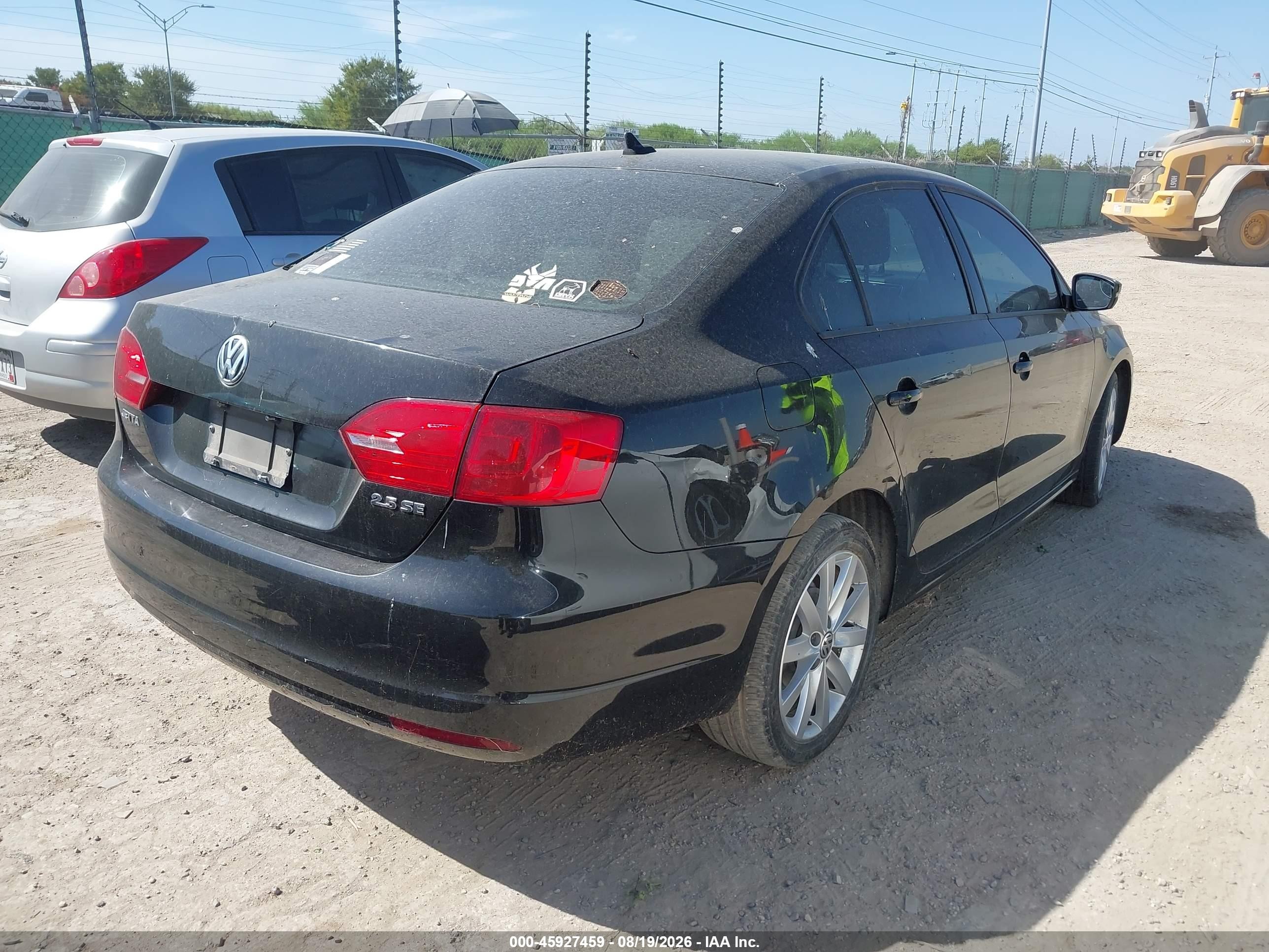 2012 Volkswagen Jetta 2.5l Se Black vin: 3VWDP7AJ0CM348666