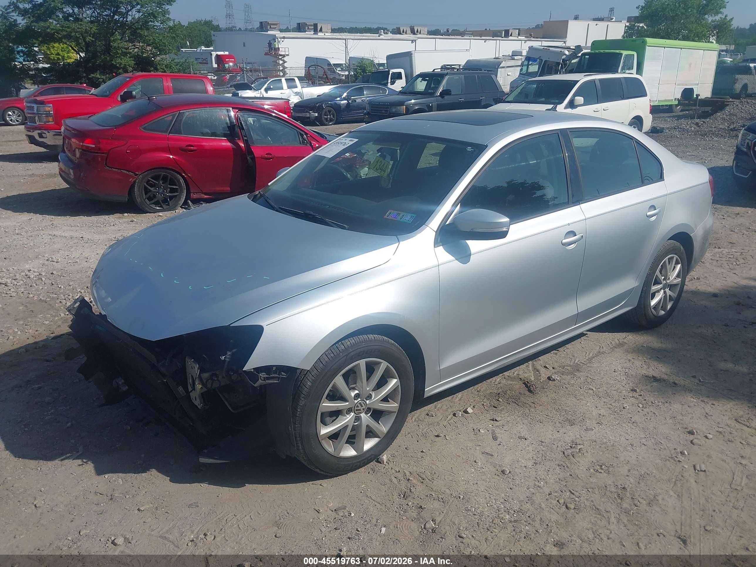 2012 Volkswagen Jetta 2.5l Se Silver vin: 3VWDP7AJ0CM350241