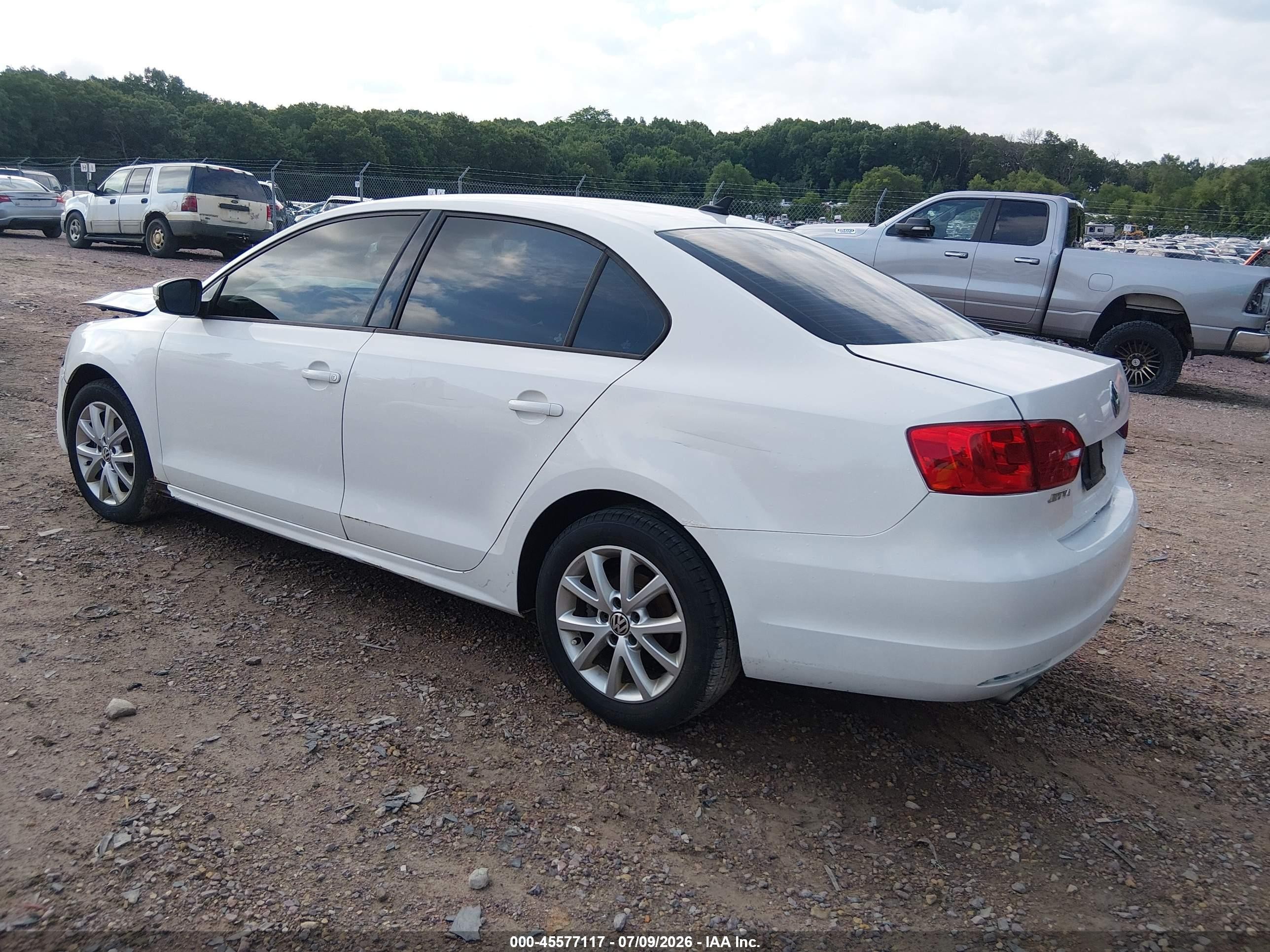 2012 Volkswagen Jetta 2.5l Se White vin: 3VWDP7AJ0CM370487