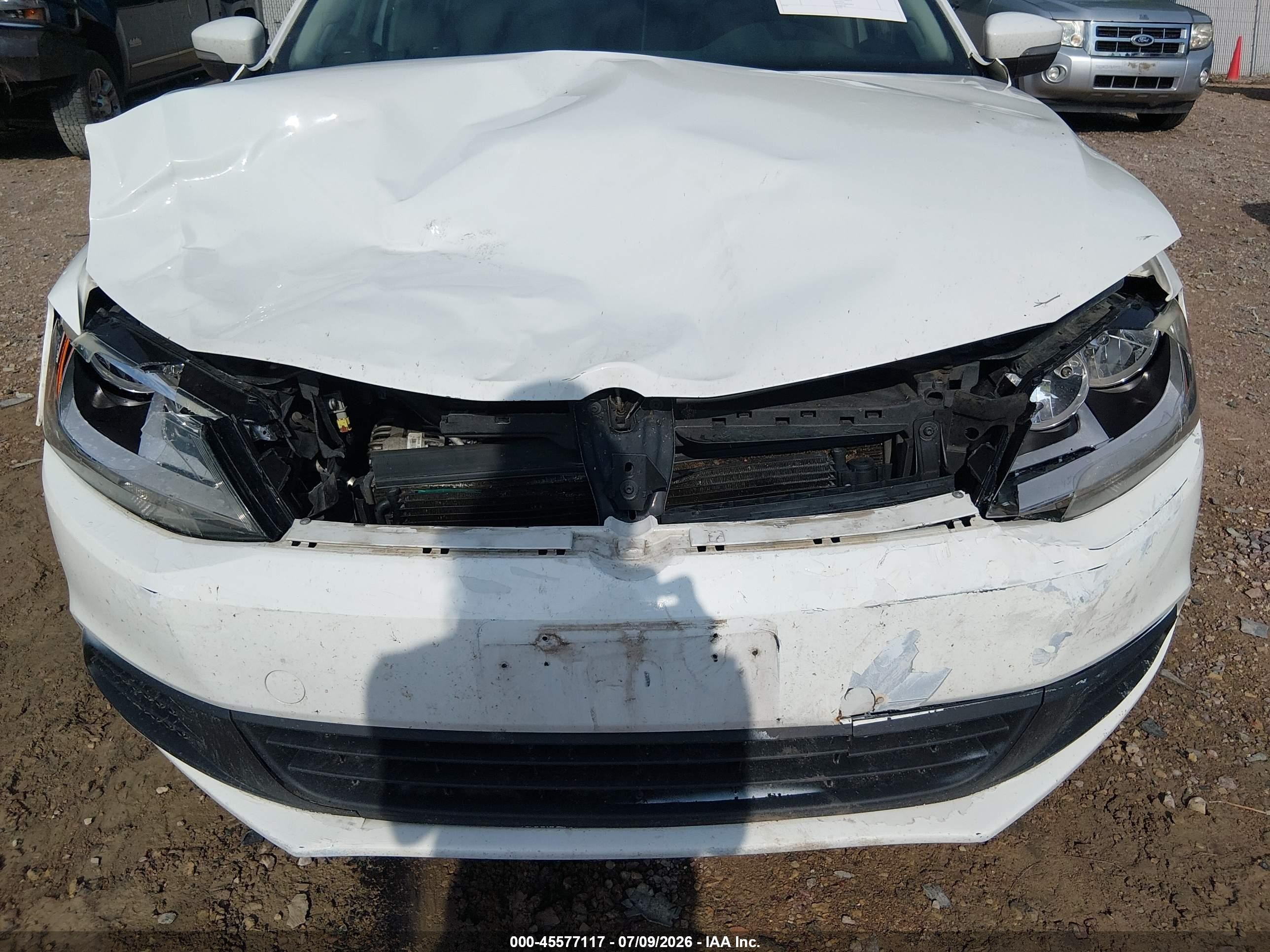 2012 Volkswagen Jetta 2.5l Se White vin: 3VWDP7AJ0CM370487