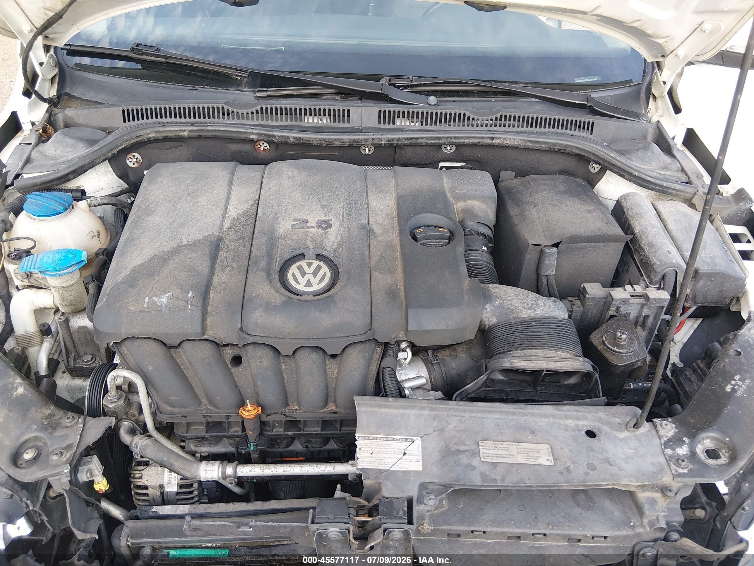 2012 Volkswagen Jetta 2.5l Se White vin: 3VWDP7AJ0CM370487