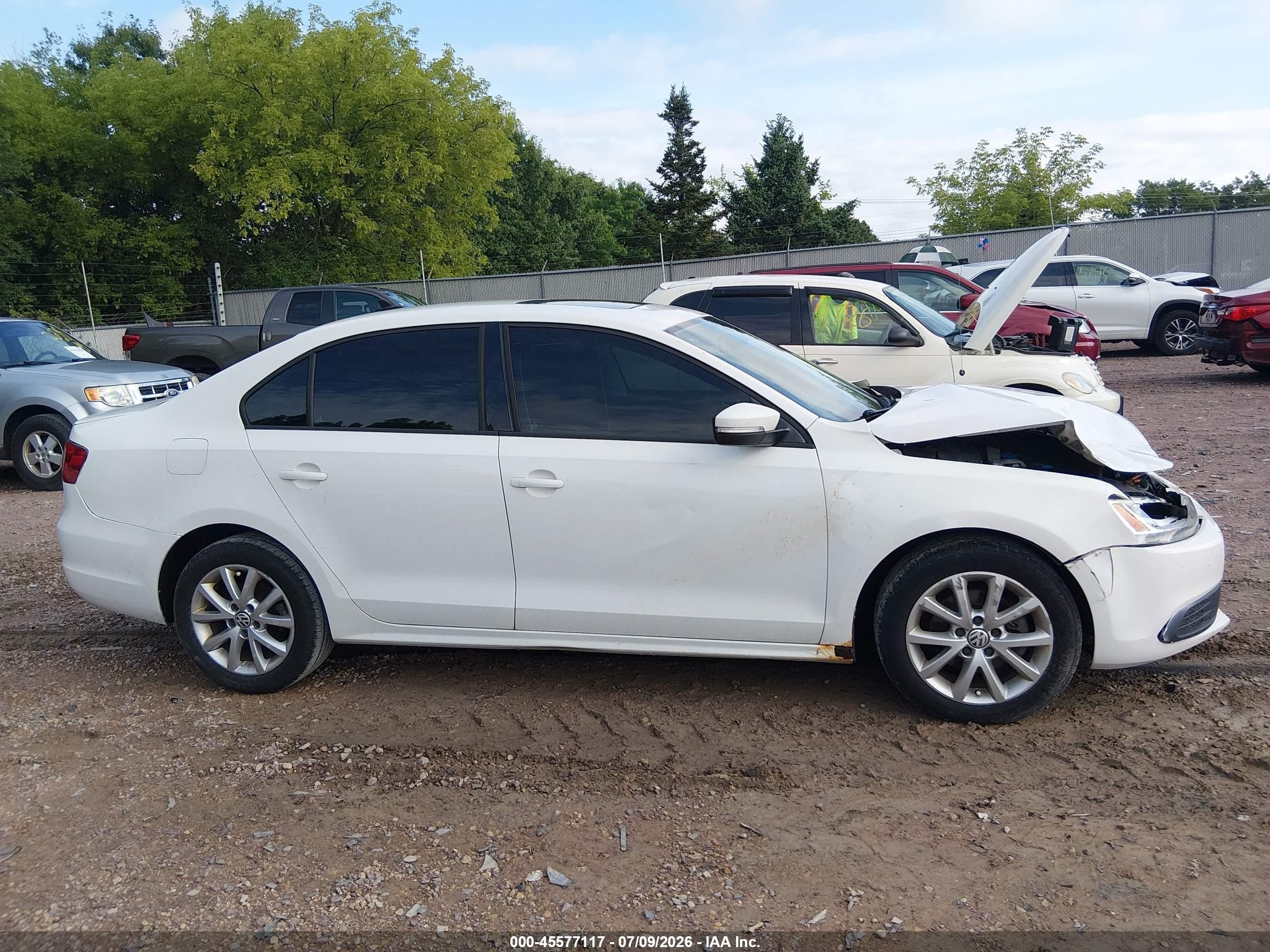 2012 Volkswagen Jetta 2.5l Se White vin: 3VWDP7AJ0CM370487