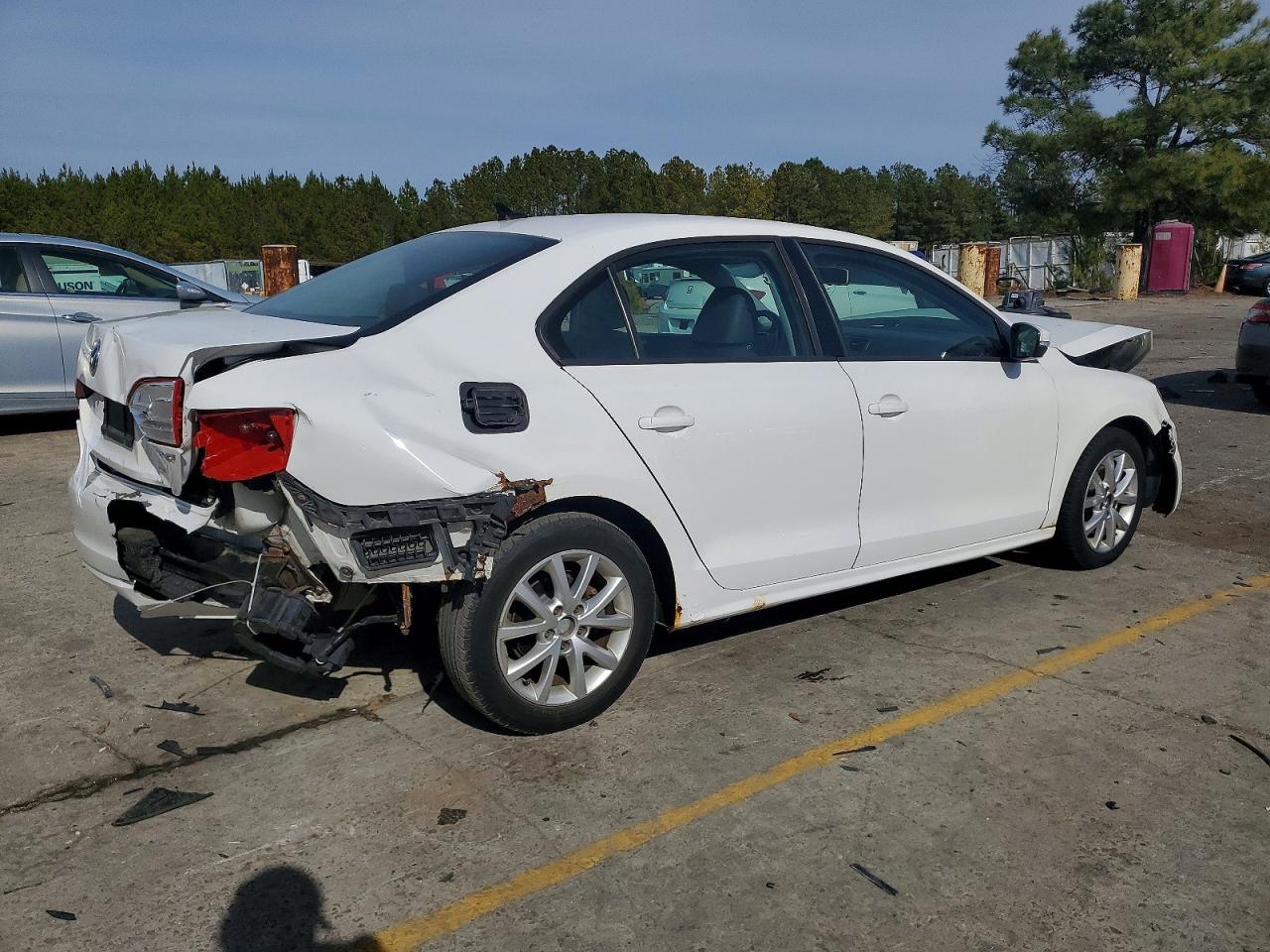 2012 Volkswagen Jetta Se Белый vin: 3VWDP7AJ0CM371364