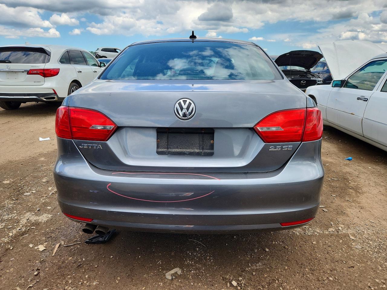 2012 Volkswagen Jetta Se Gray vin: 3VWDP7AJ0CM403035
