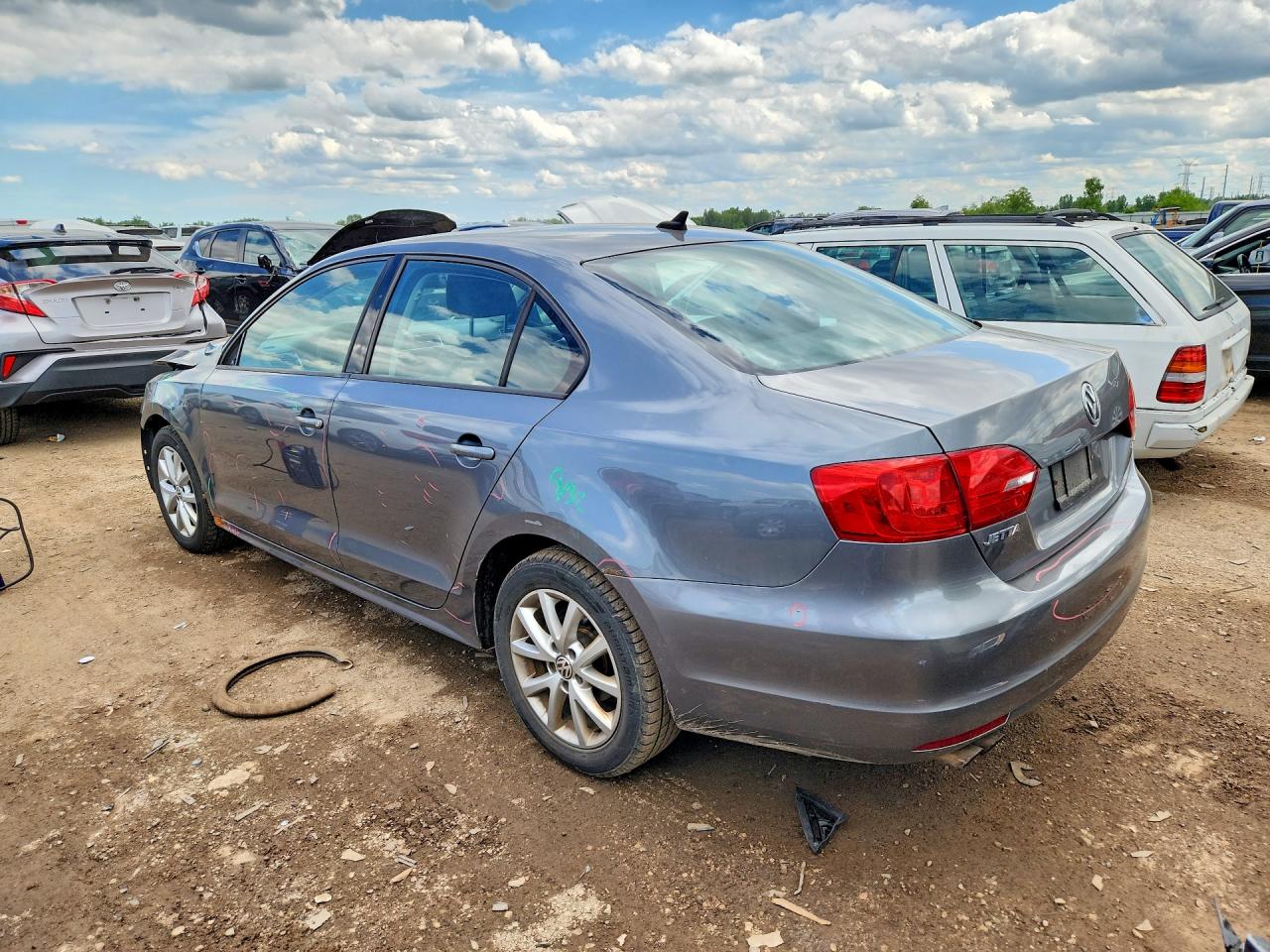 2012 Volkswagen Jetta Se Gray vin: 3VWDP7AJ0CM403035