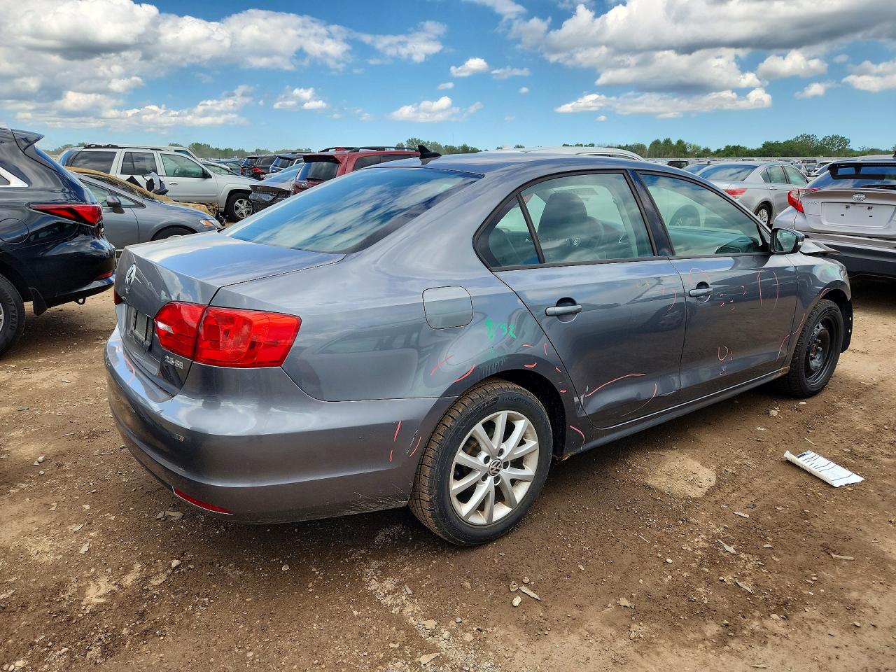 2012 Volkswagen Jetta Se Gray vin: 3VWDP7AJ0CM403035