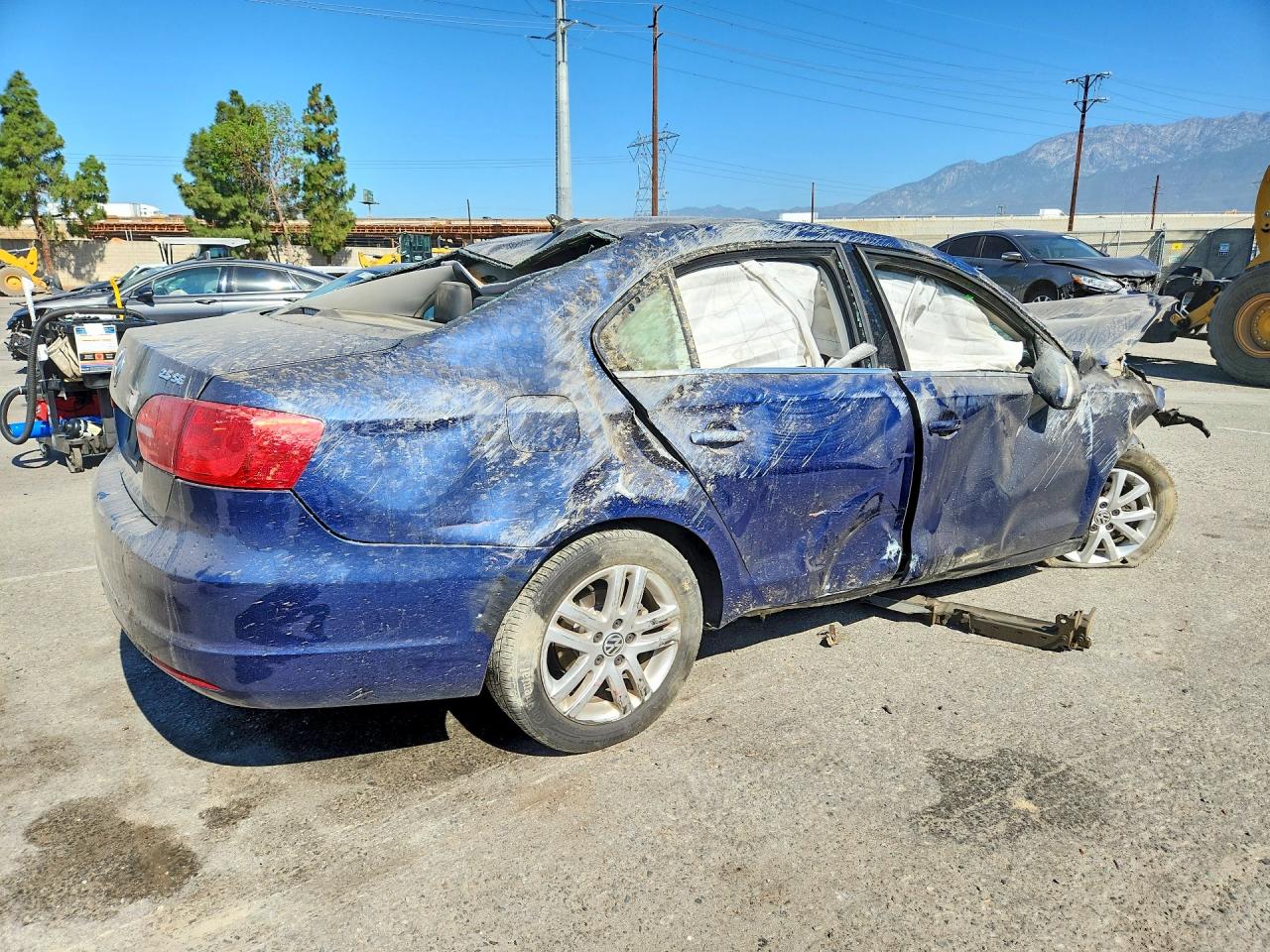 2013 Volkswagen Jetta Se Blue vin: 3VWDP7AJ0DM257995