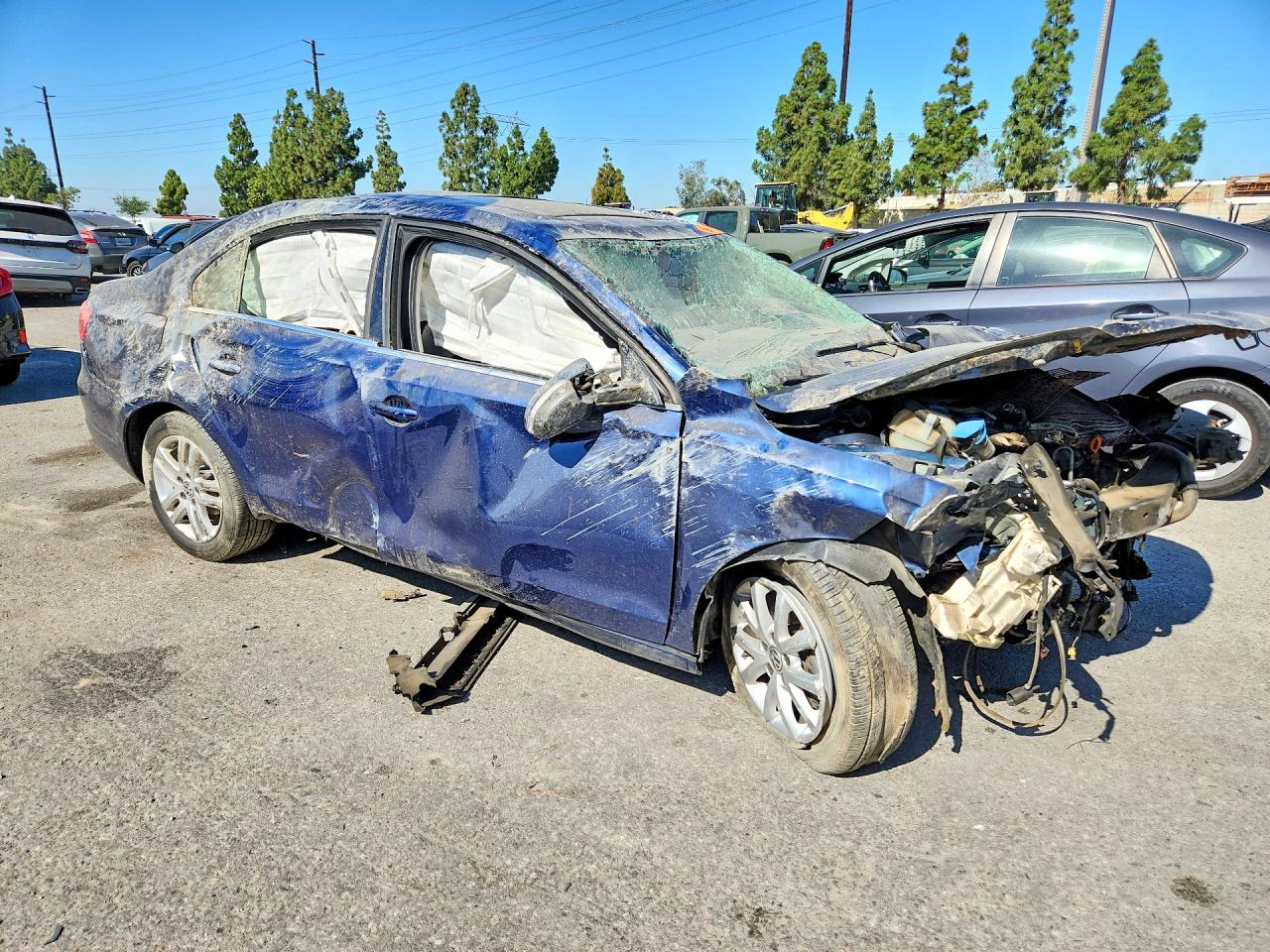 2013 Volkswagen Jetta Se Blue vin: 3VWDP7AJ0DM257995