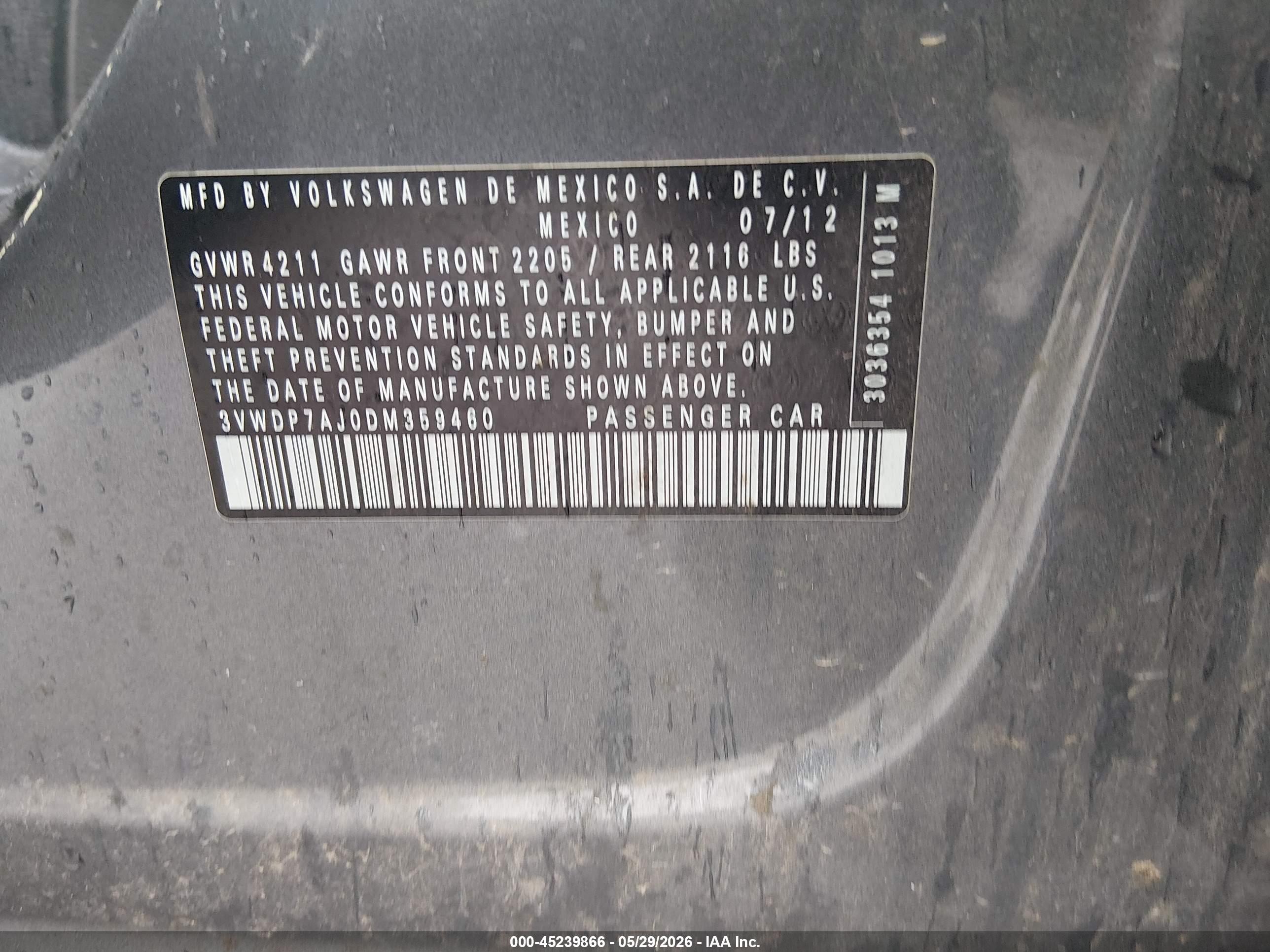 2013 Volkswagen Jetta 2.5l Se Gray vin: 3VWDP7AJ0DM359460