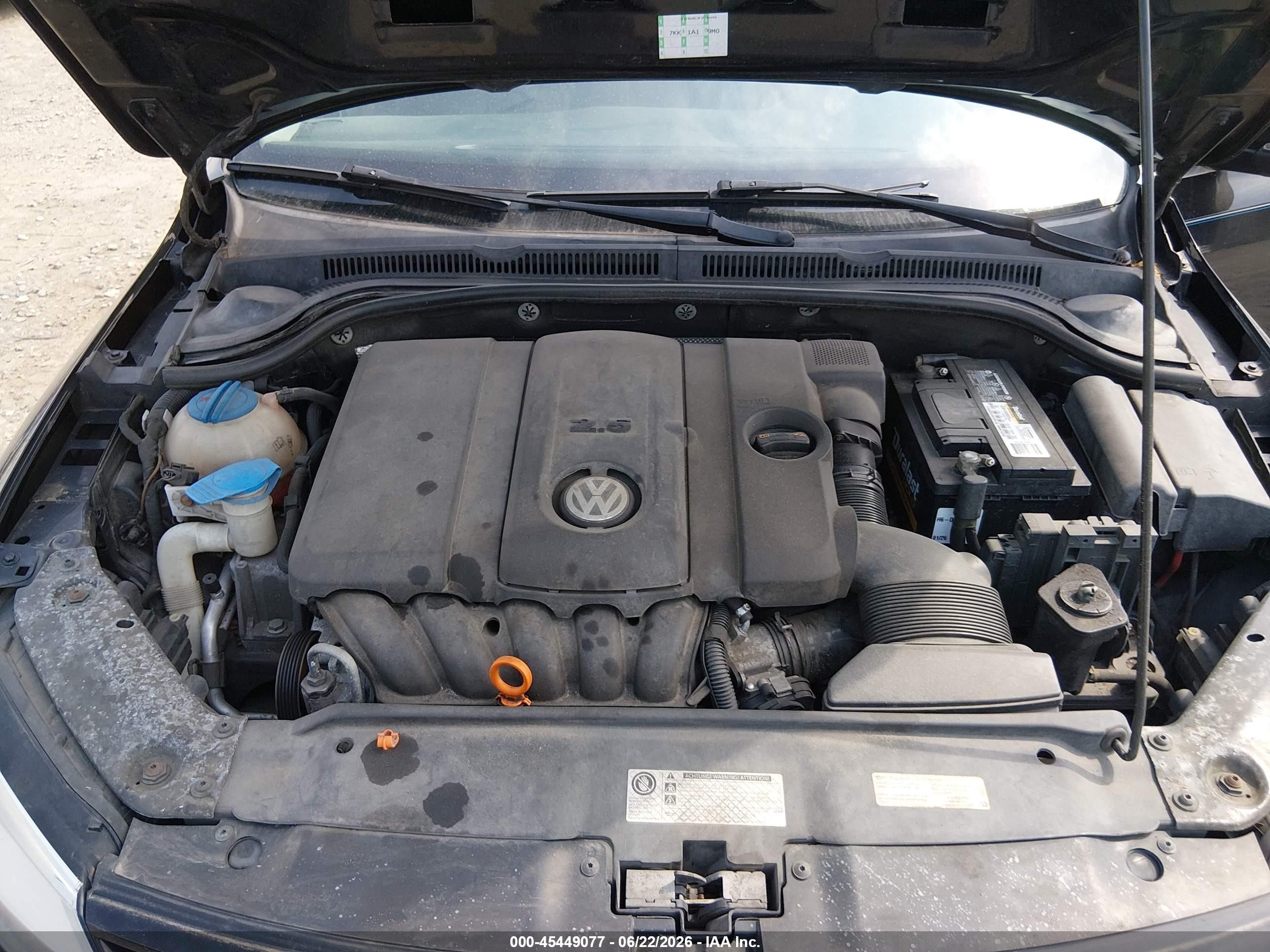 2013 Volkswagen Jetta 2.5l Se Black vin: 3VWDP7AJ0DM366277
