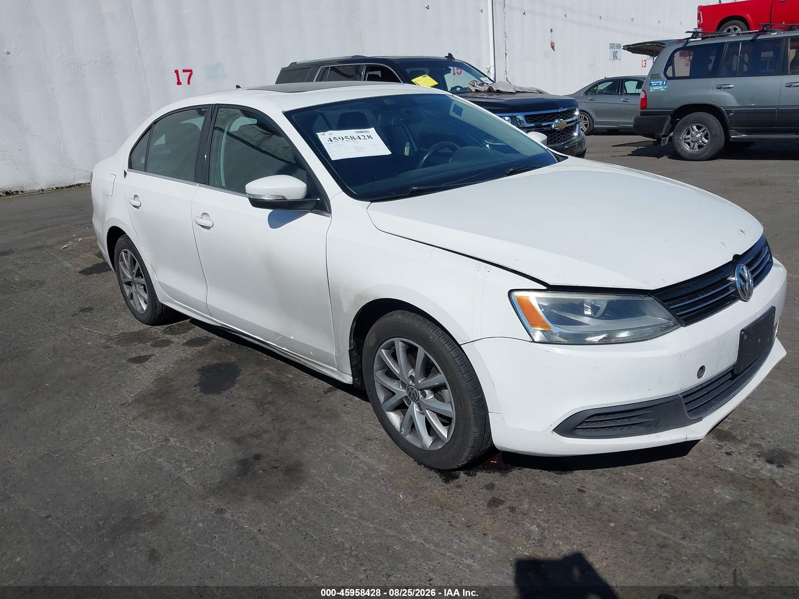 2013 Volkswagen Jetta 2.5l Se White vin: 3VWDP7AJ0DM384827