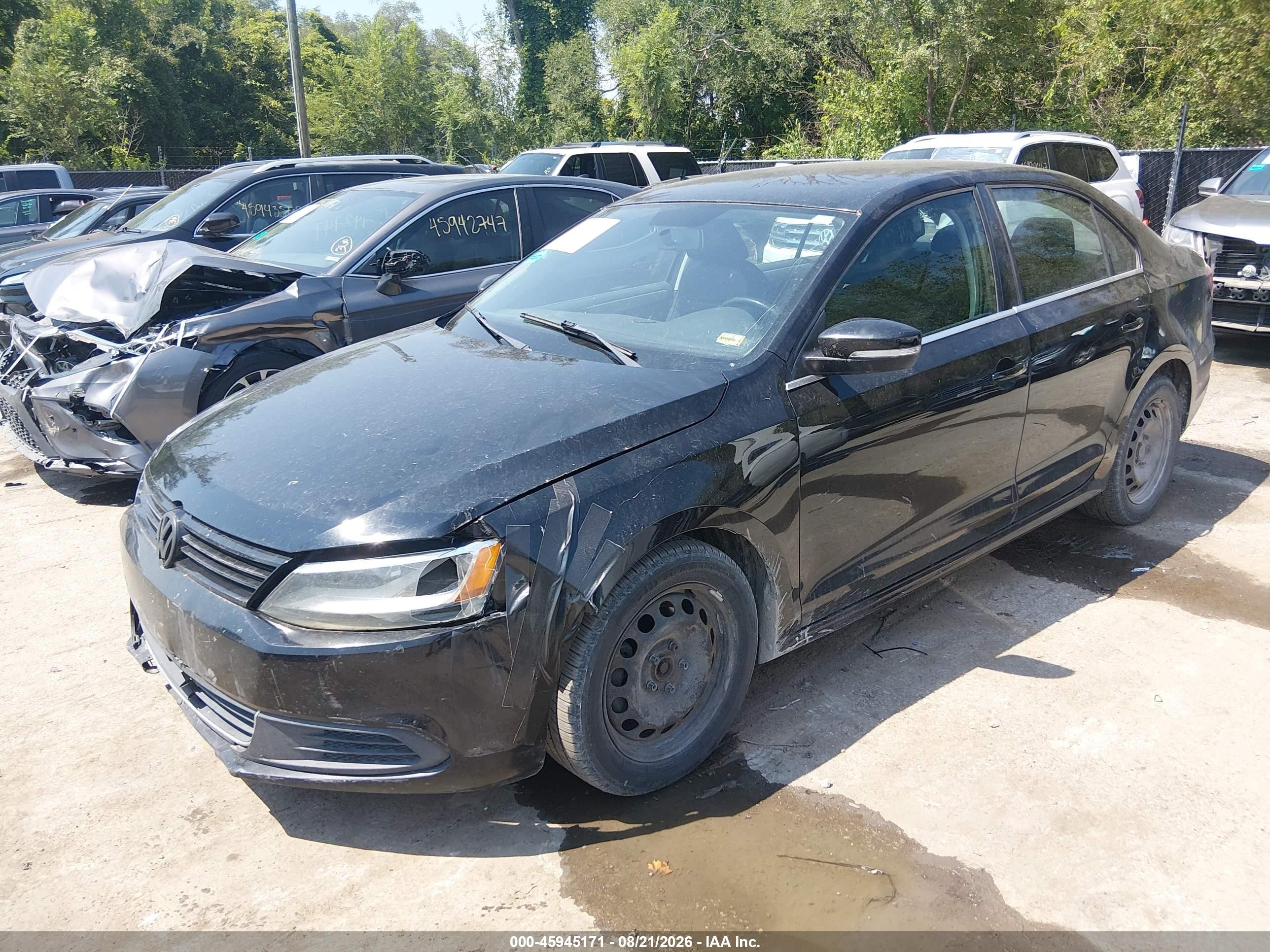 2013 Volkswagen Jetta 2.5l Se Black vin: 3VWDP7AJ0DM406597