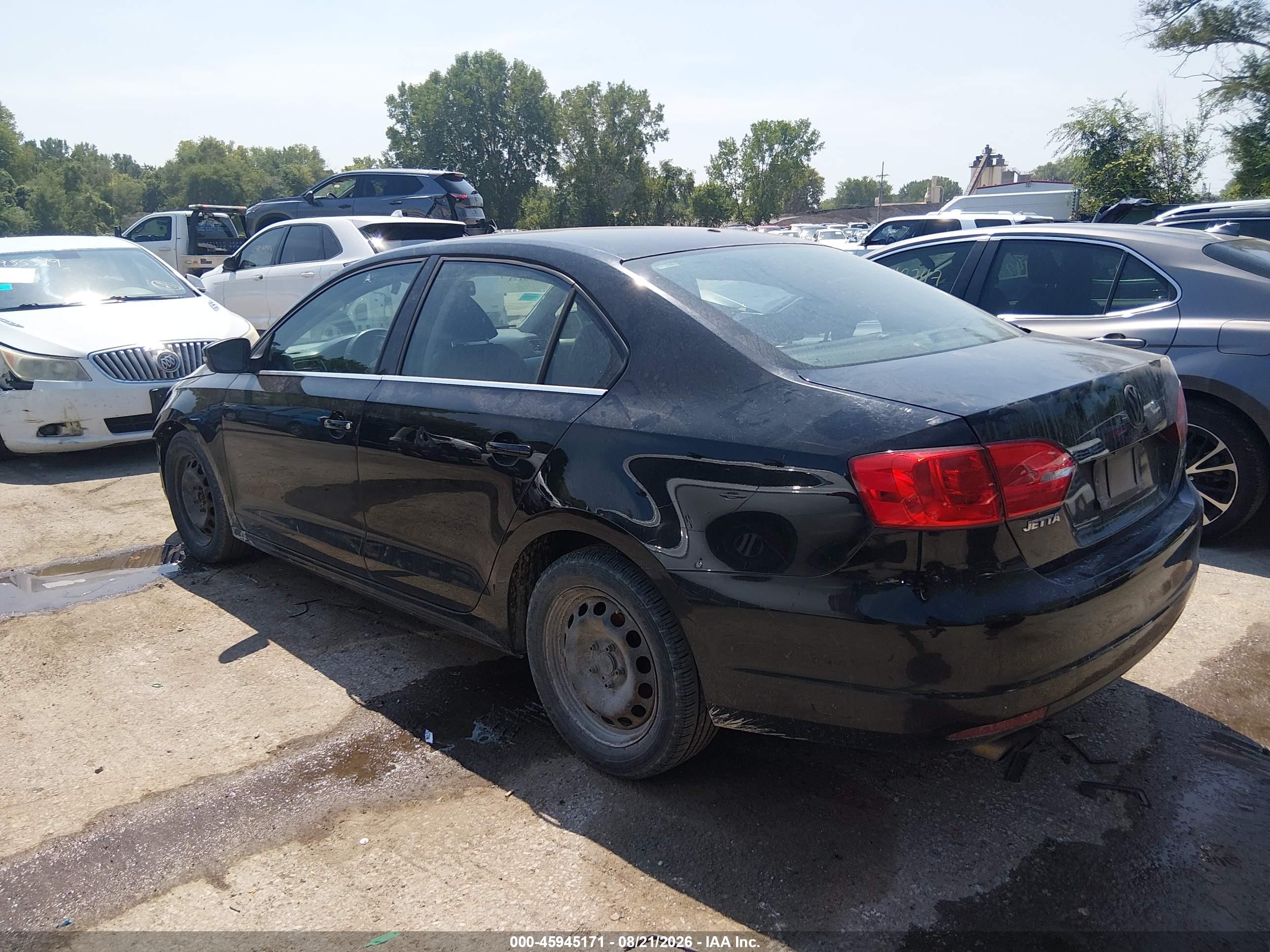 2013 Volkswagen Jetta 2.5l Se Black vin: 3VWDP7AJ0DM406597