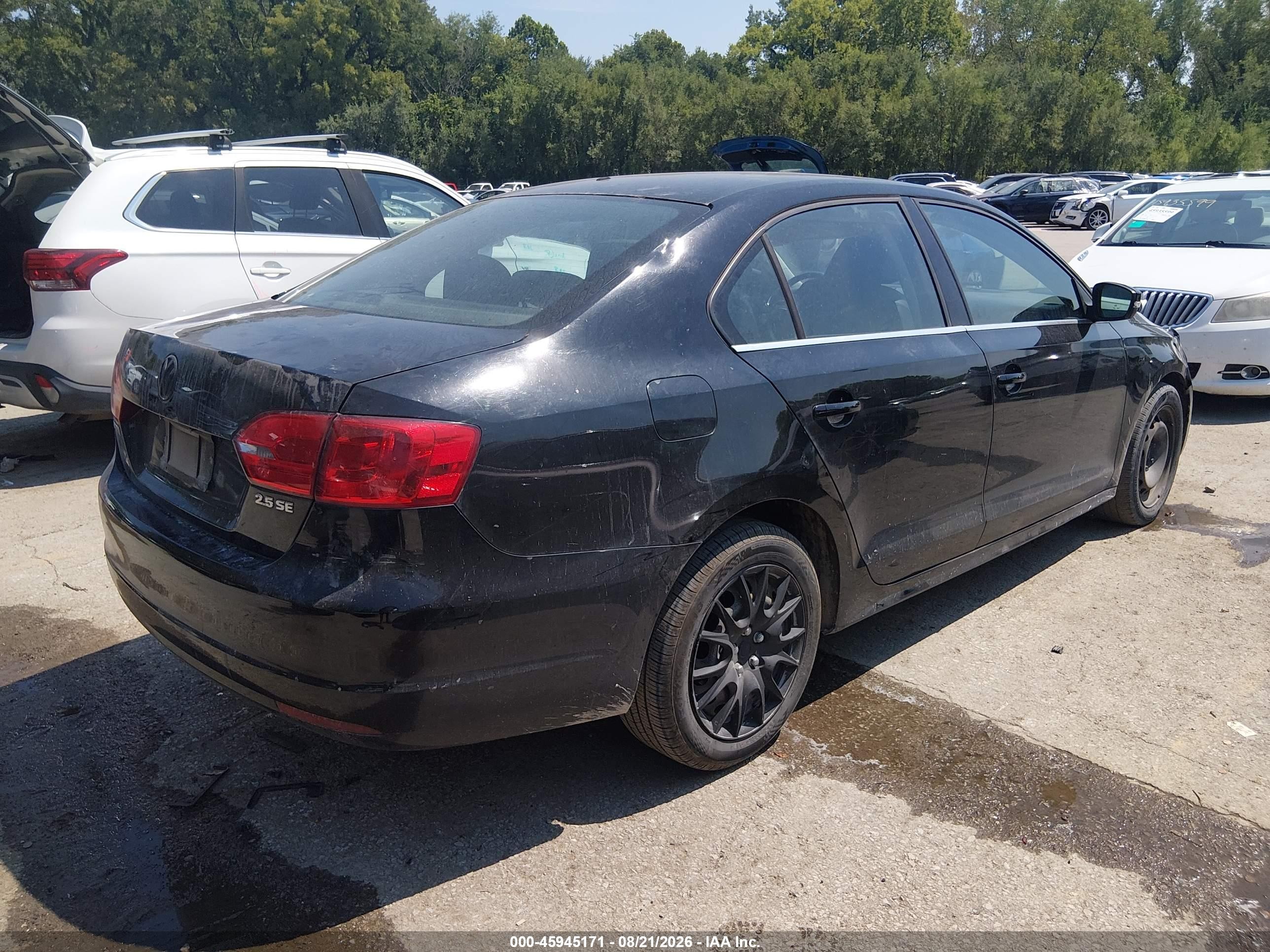 2013 Volkswagen Jetta 2.5l Se Black vin: 3VWDP7AJ0DM406597