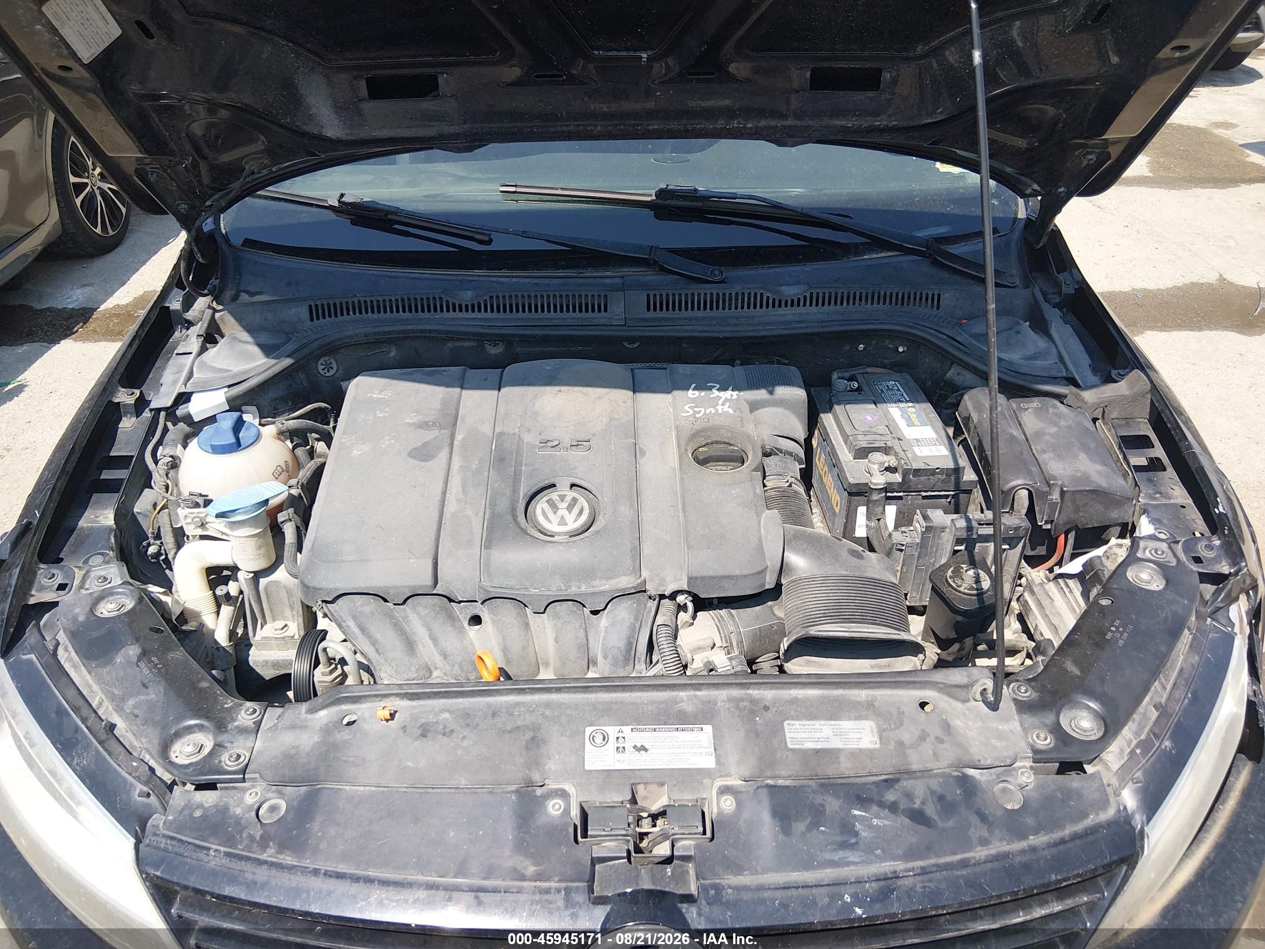 2013 Volkswagen Jetta 2.5l Se Black vin: 3VWDP7AJ0DM406597
