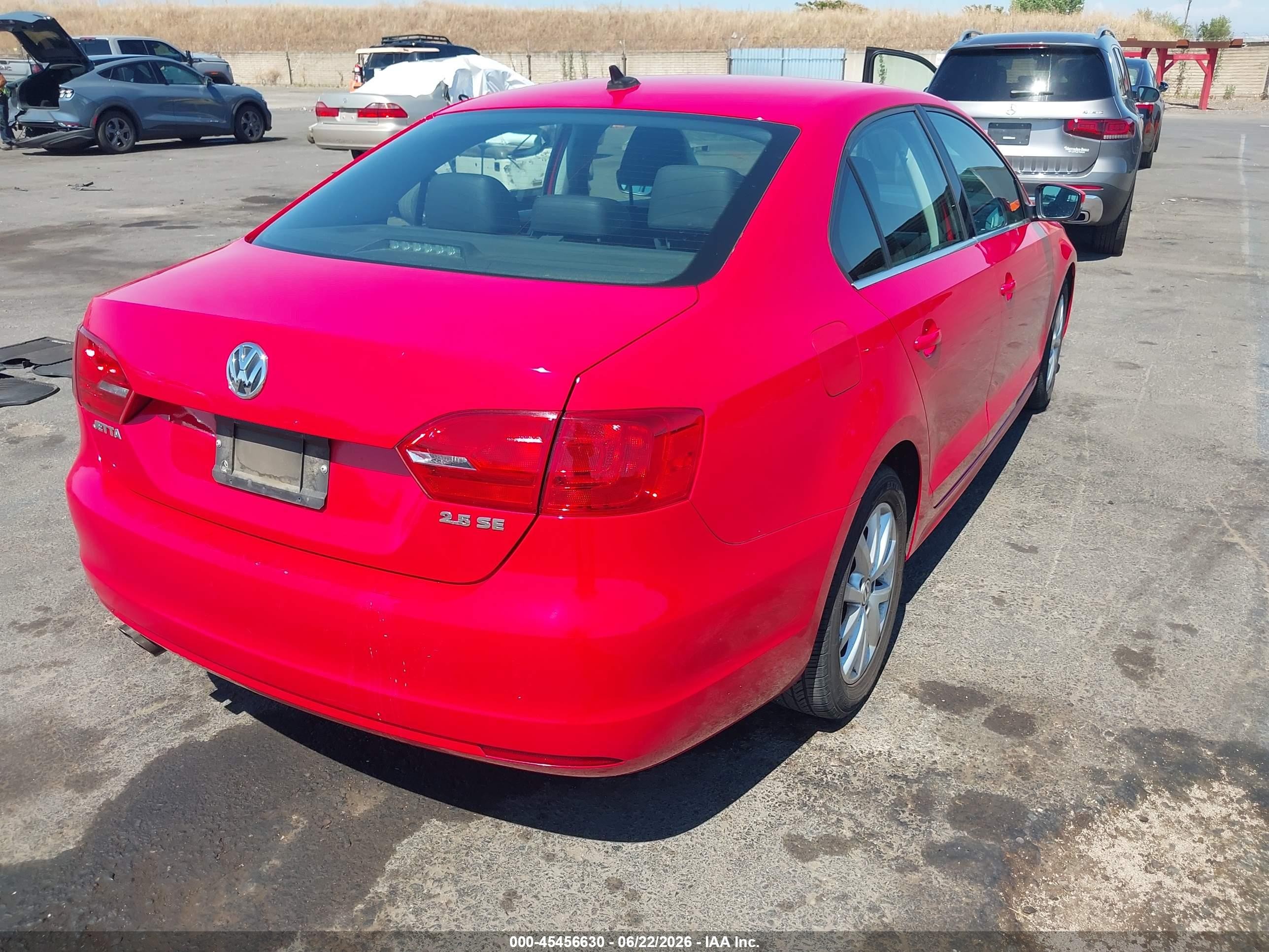 2013 Volkswagen Jetta 2.5l Se Red vin: 3VWDP7AJ0DM418944