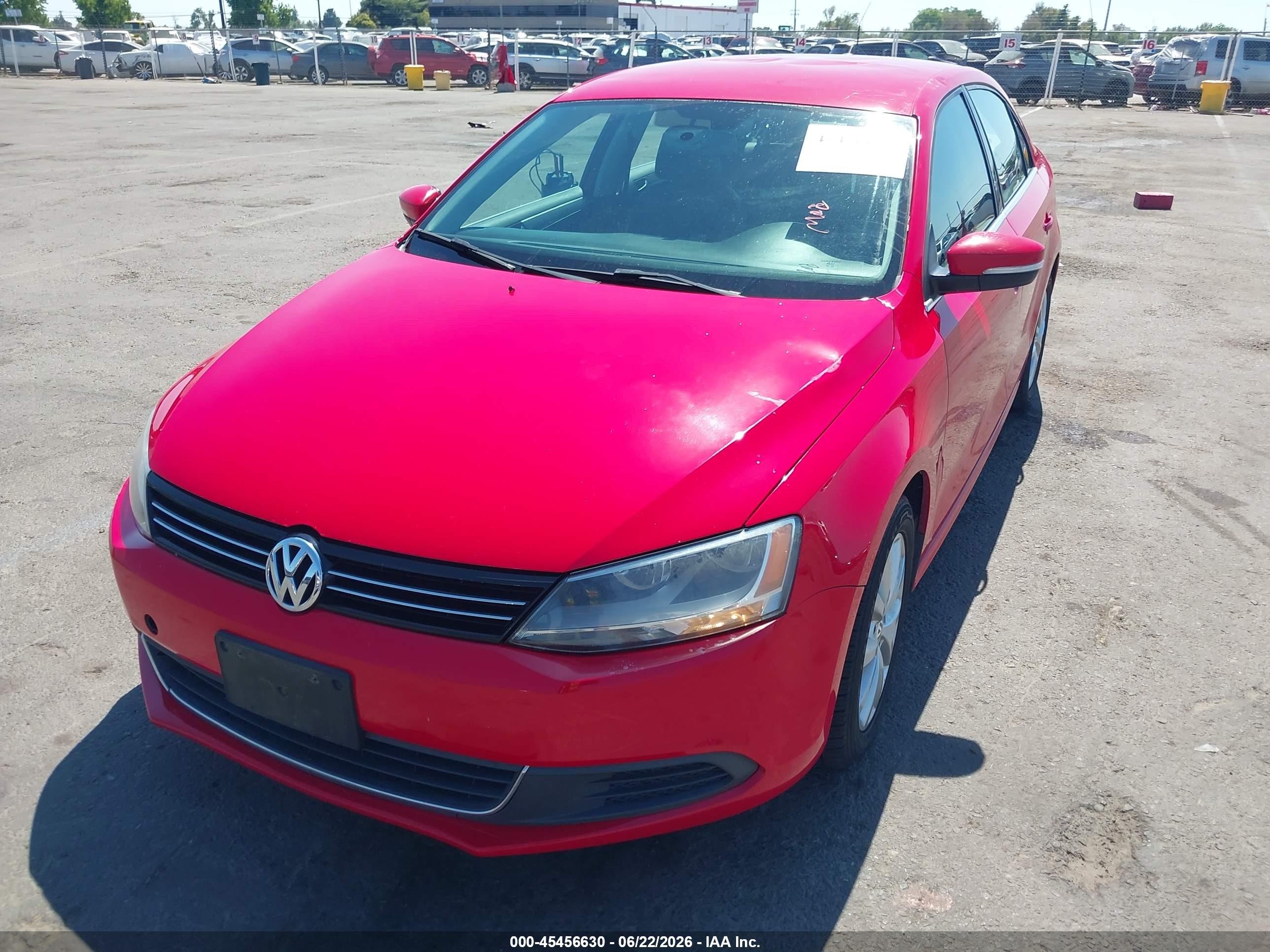 2013 Volkswagen Jetta 2.5l Se Red vin: 3VWDP7AJ0DM418944