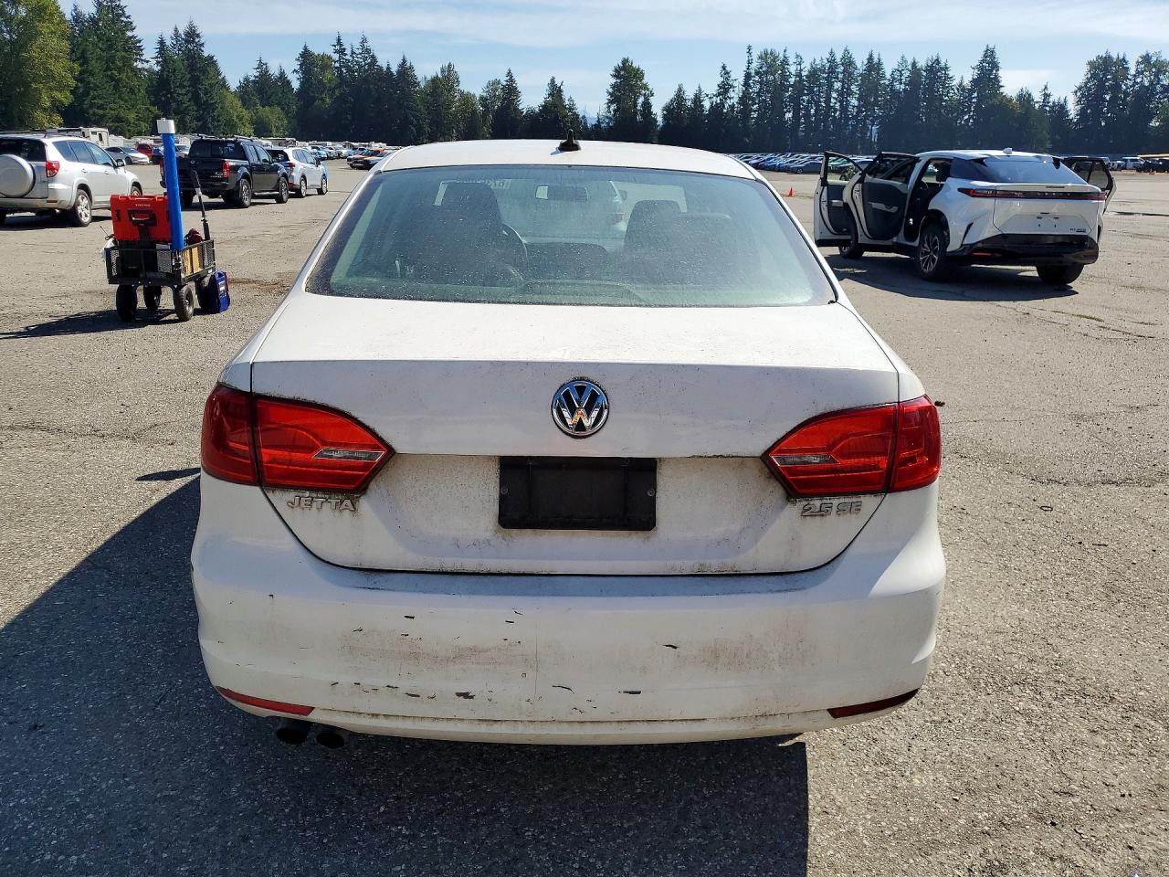 2013 Volkswagen Jetta Se White vin: 3VWDP7AJ0DM428714