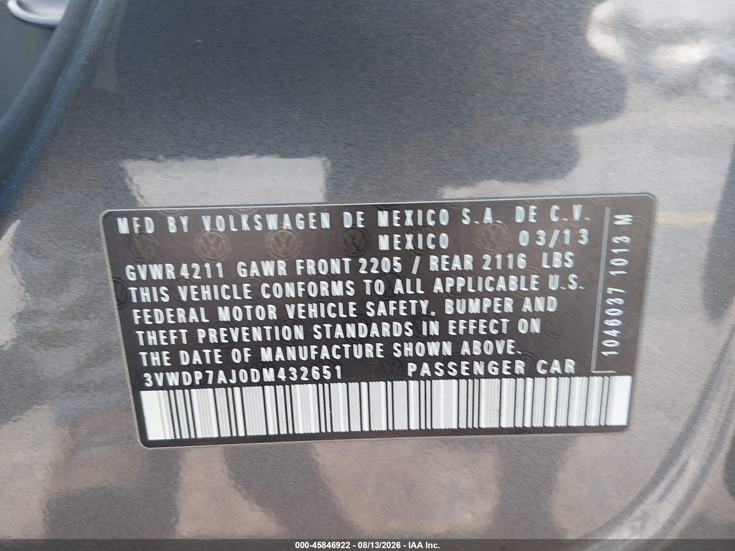 2013 Volkswagen Jetta 2.5l Se Silver vin: 3VWDP7AJ0DM432651