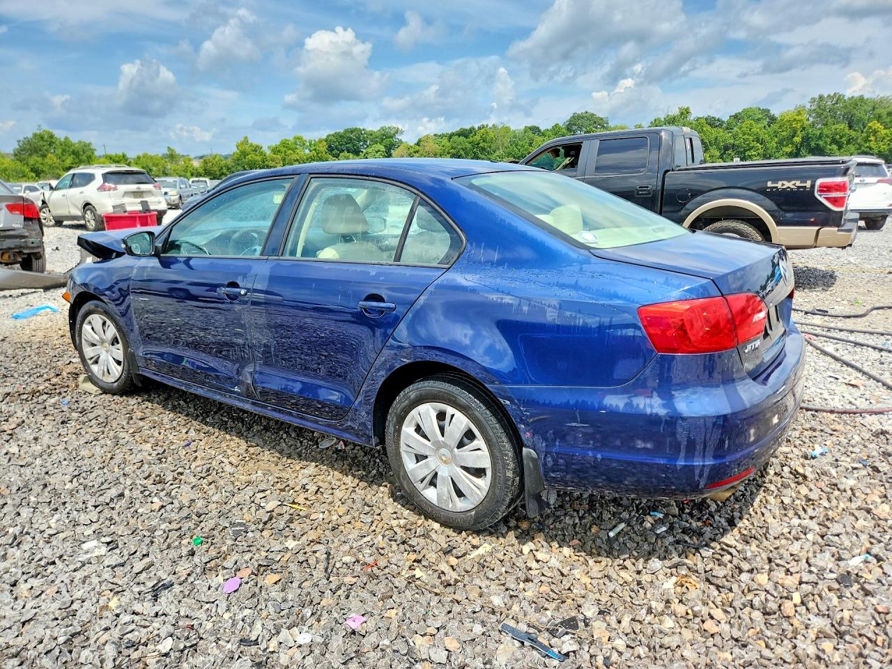 2012 Volkswagen Jetta Se Blue vin: 3VWDP7AJ1CM075317