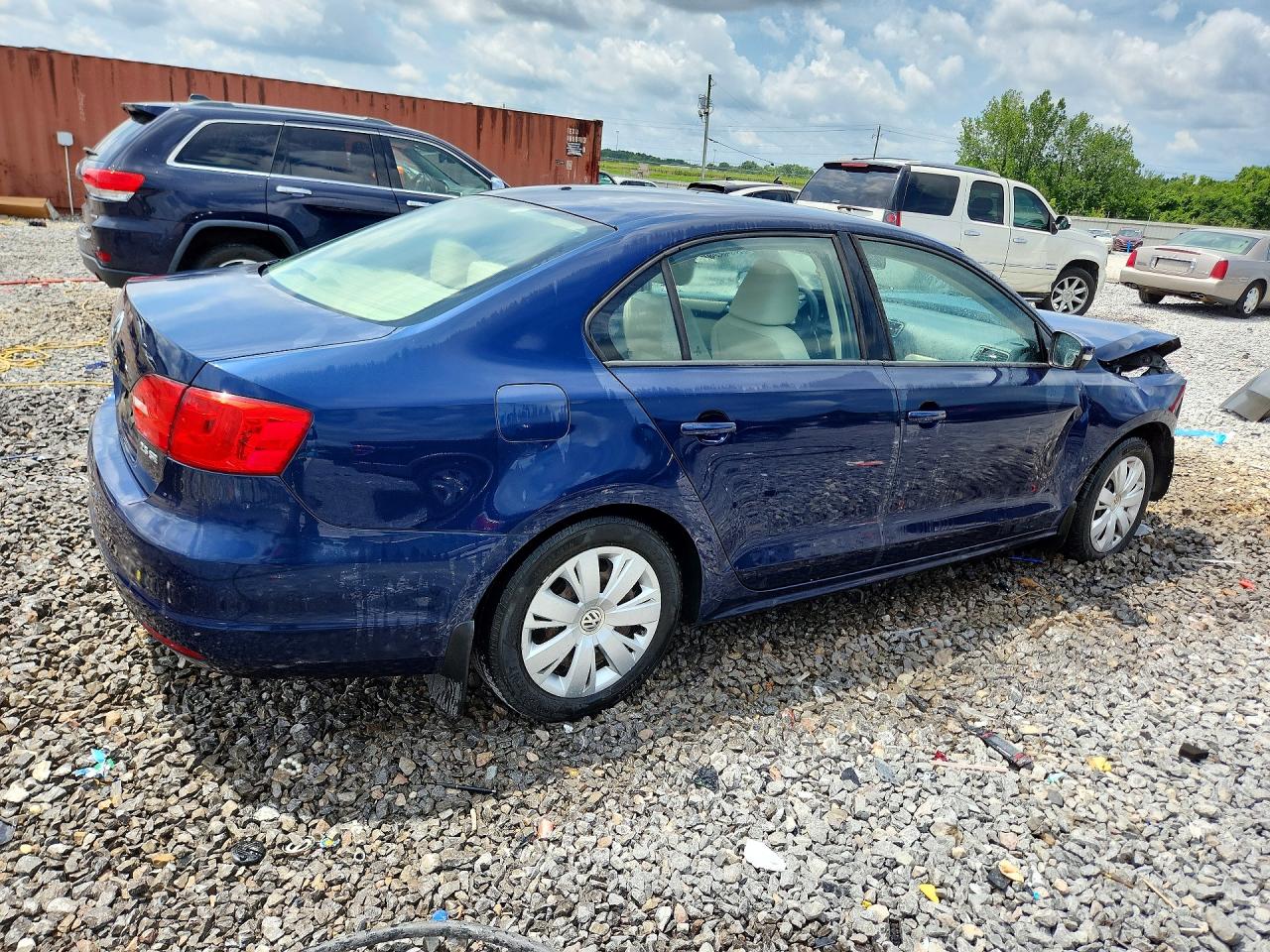 2012 Volkswagen Jetta Se Blue vin: 3VWDP7AJ1CM075317