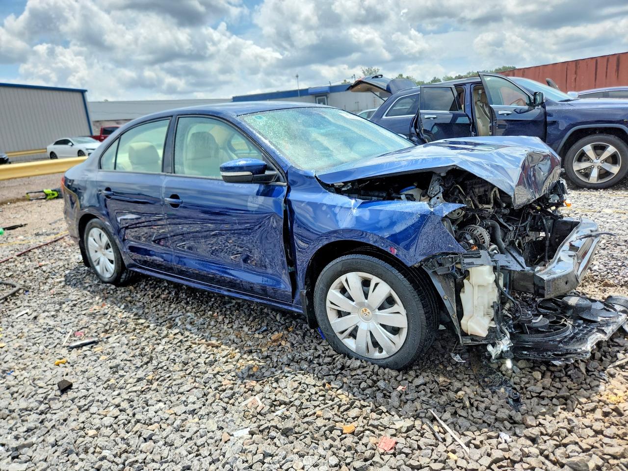 2012 Volkswagen Jetta Se Blue vin: 3VWDP7AJ1CM075317
