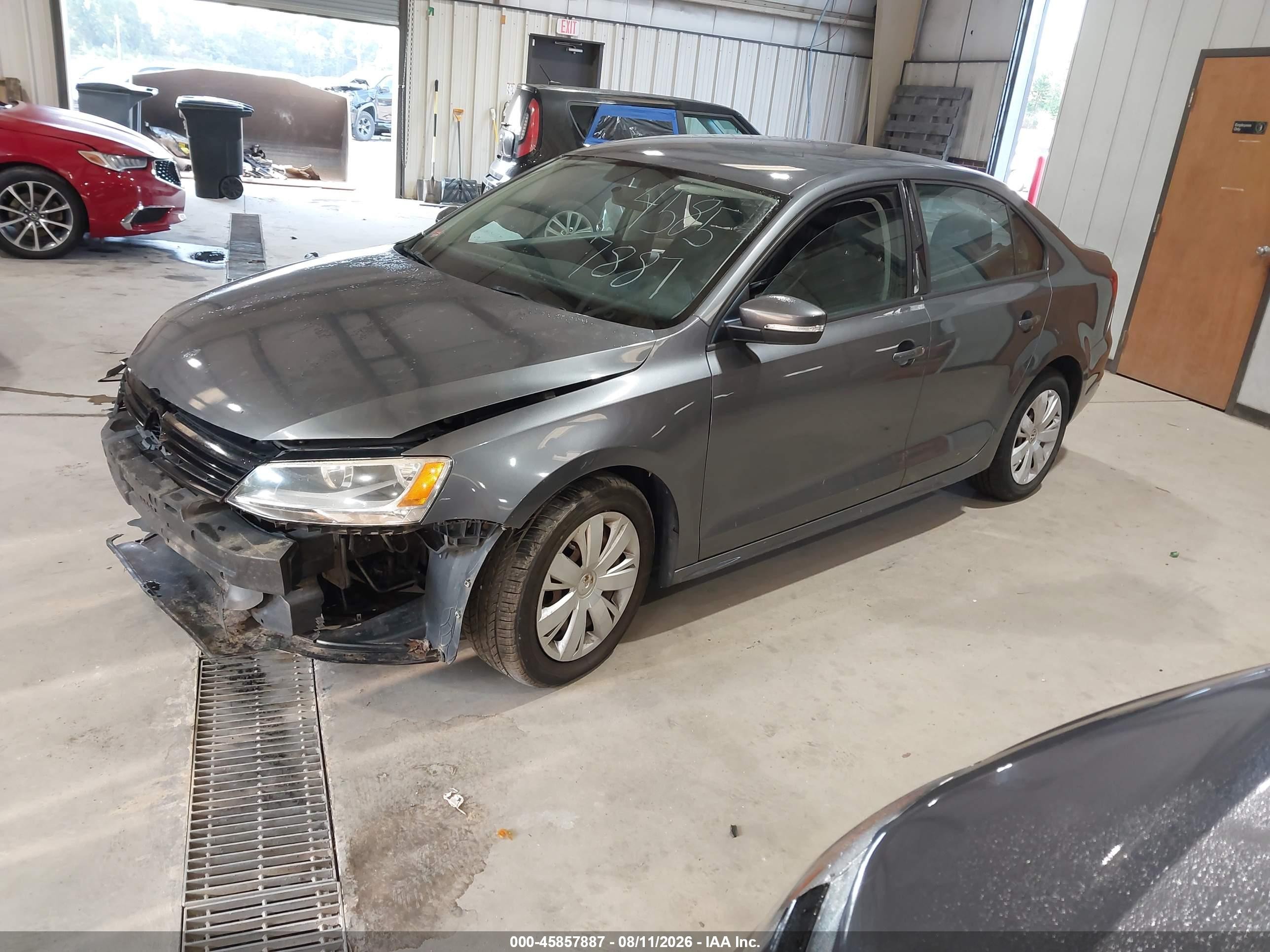 2012 Volkswagen Jetta 2.5l Se Серый vin: 3VWDP7AJ1CM340219