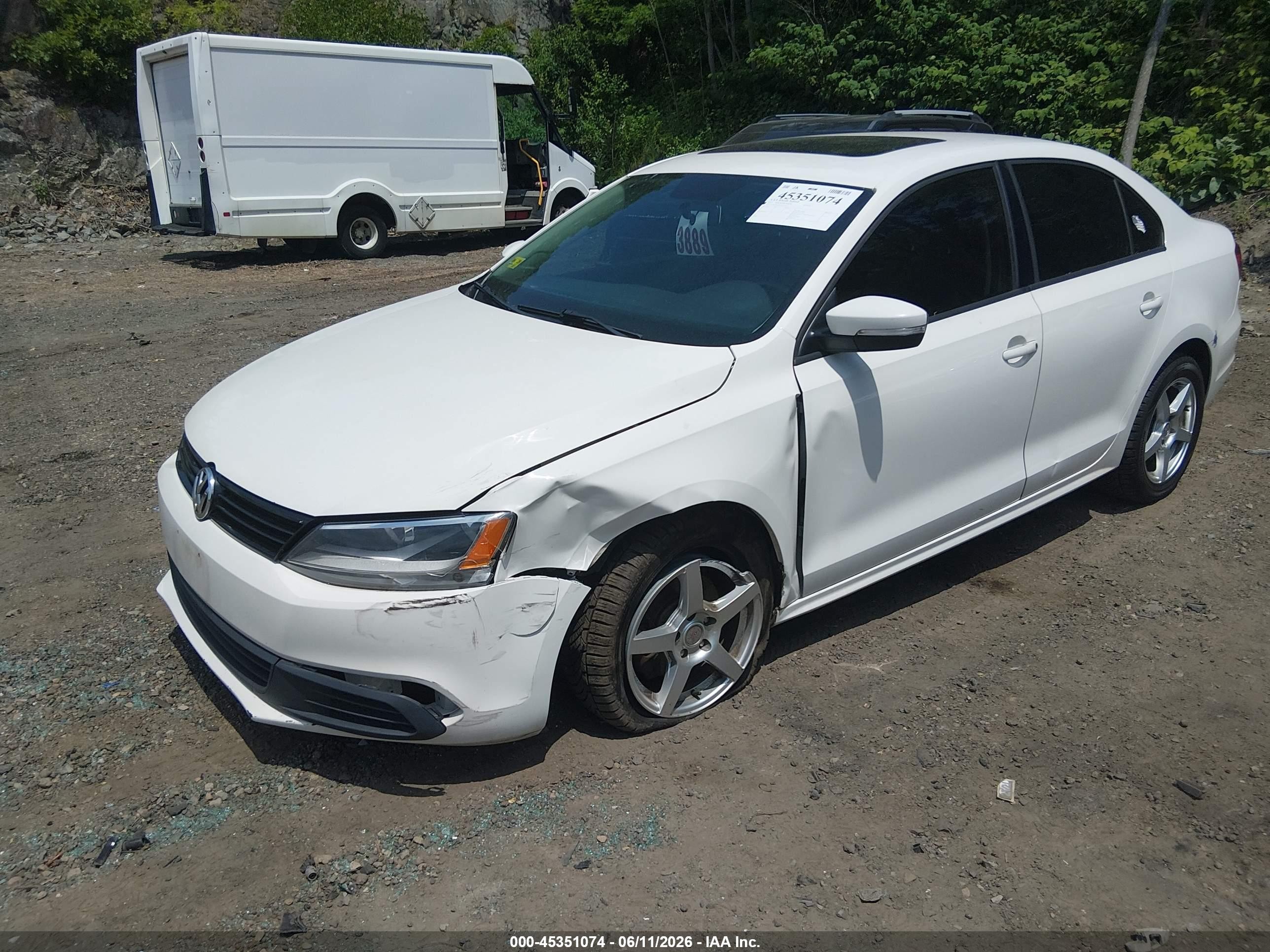 2012 Volkswagen Jetta 2.5l Se White vin: 3VWDP7AJ1CM341239