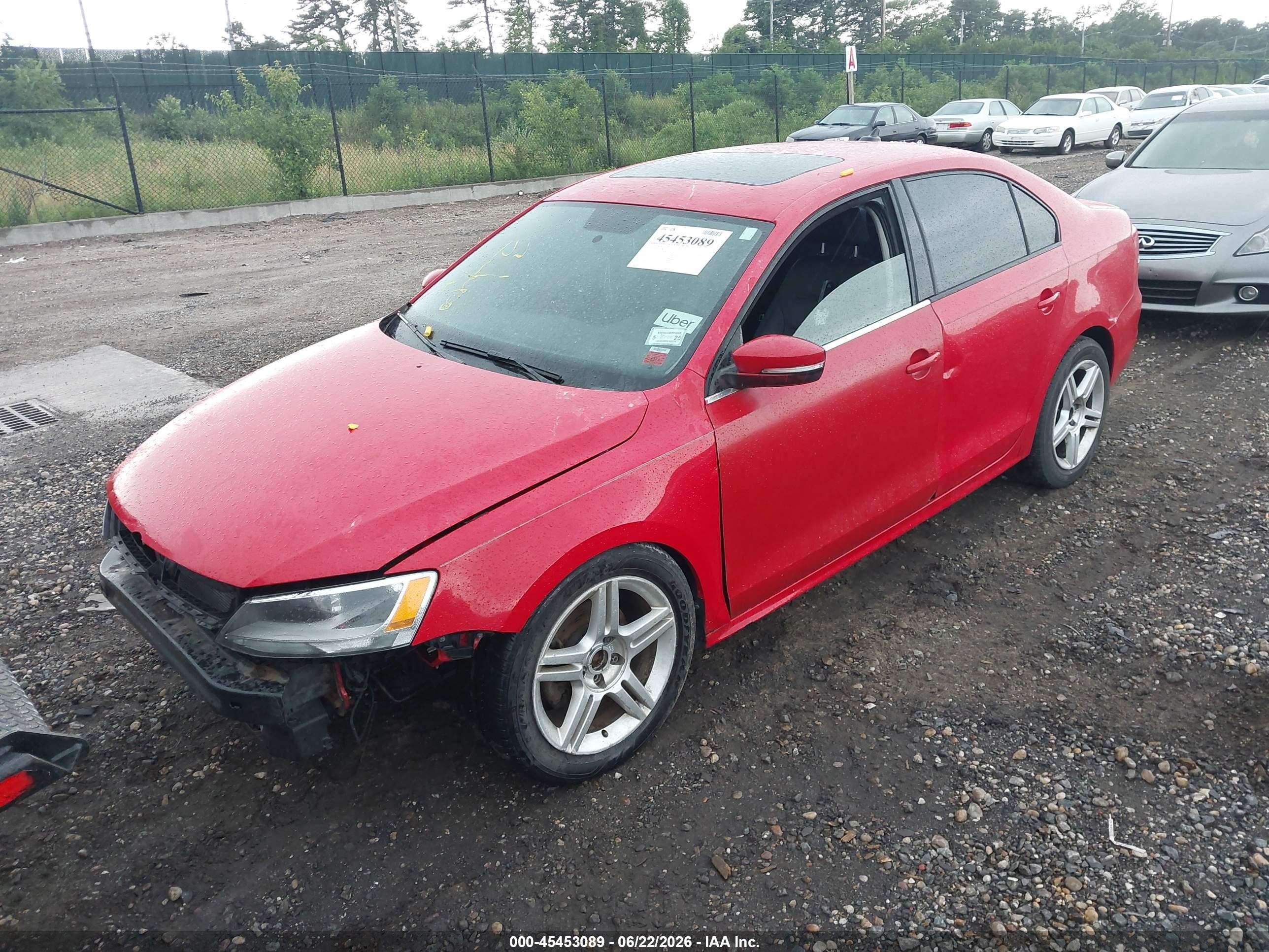 2012 Volkswagen Jetta 2.5l Se Red vin: 3VWDP7AJ1CM342827