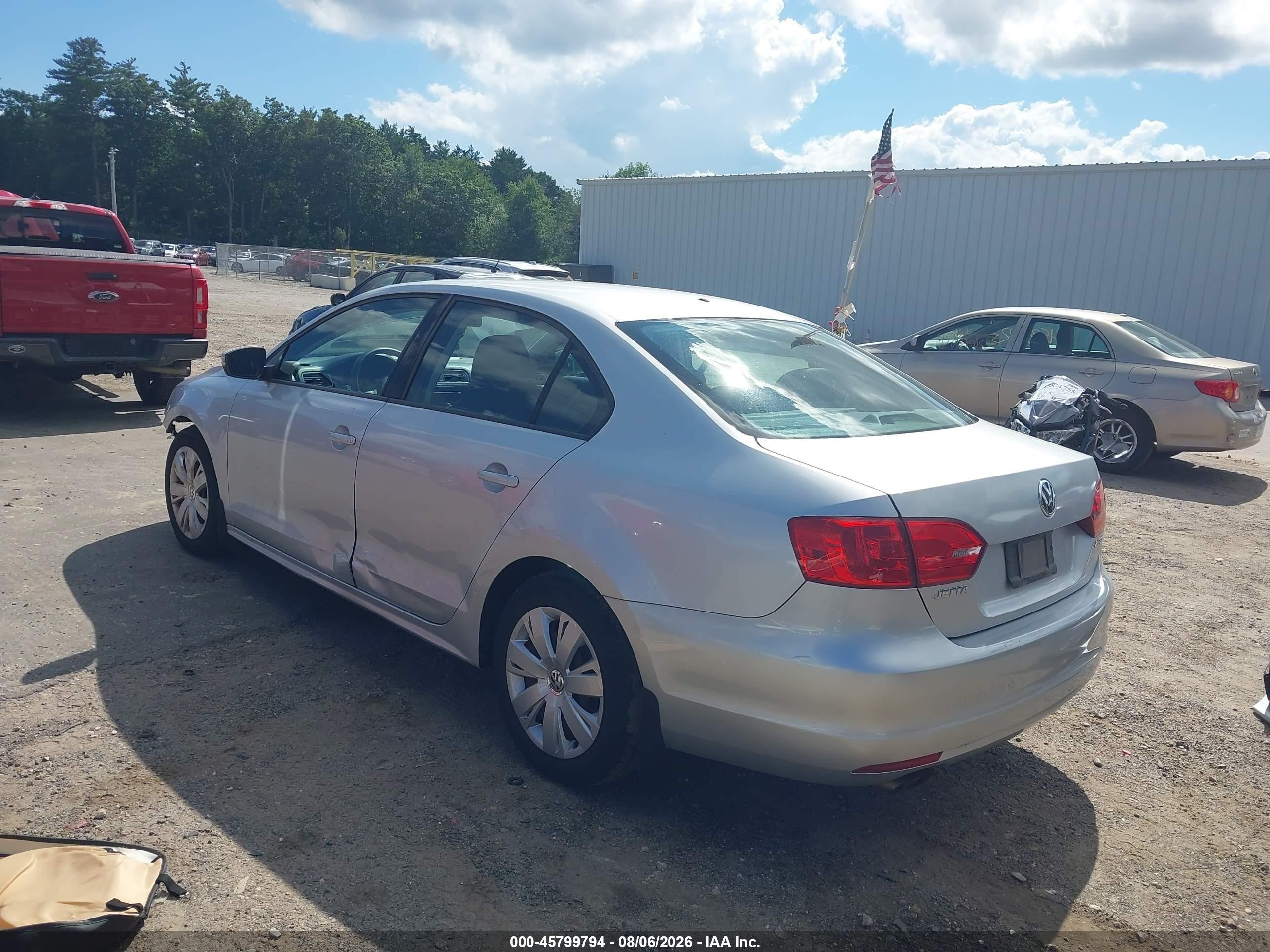 2012 Volkswagen Jetta 2.5l Se Серебряный vin: 3VWDP7AJ1CM351172