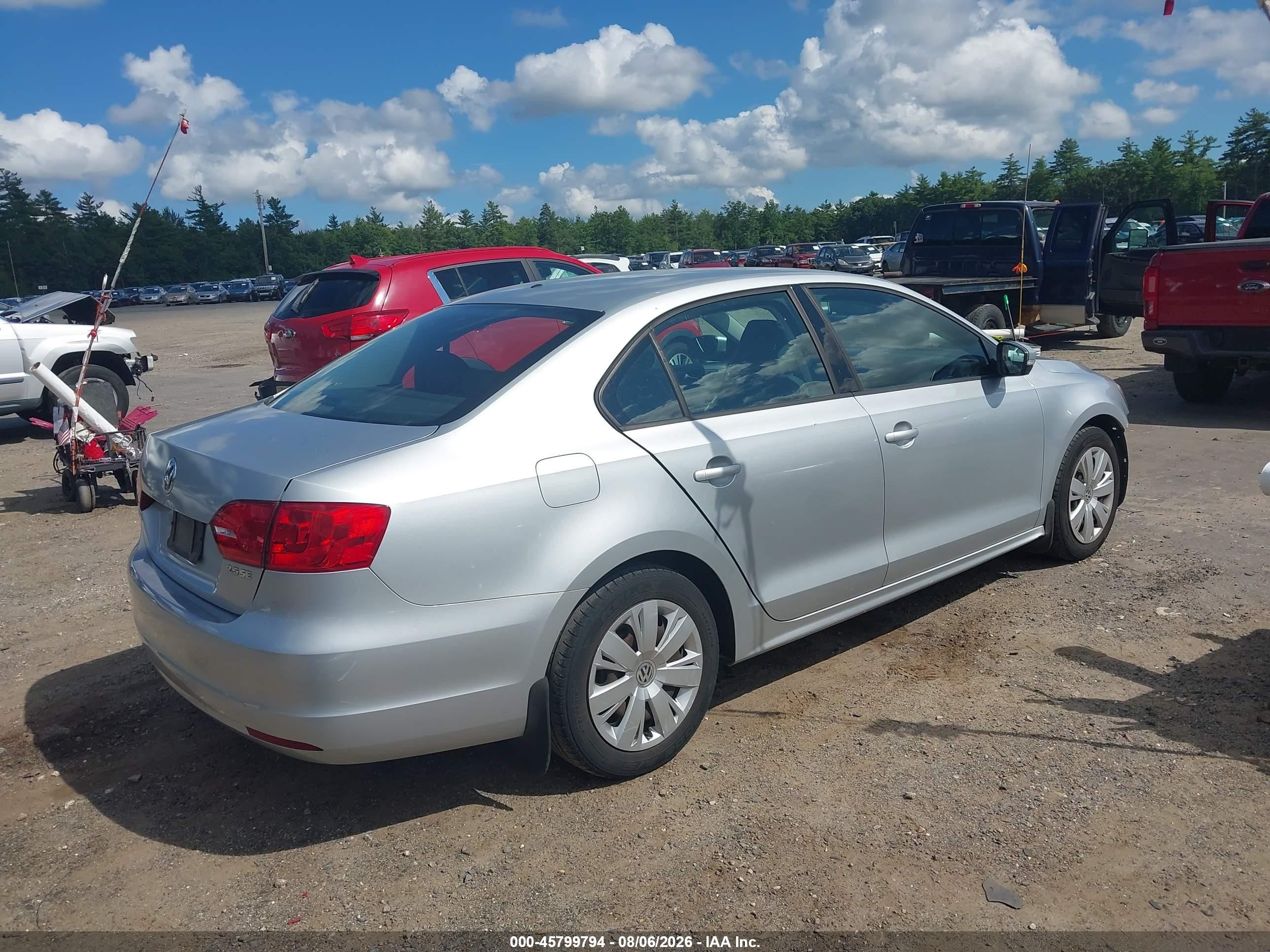 2012 Volkswagen Jetta 2.5l Se Серебряный vin: 3VWDP7AJ1CM351172