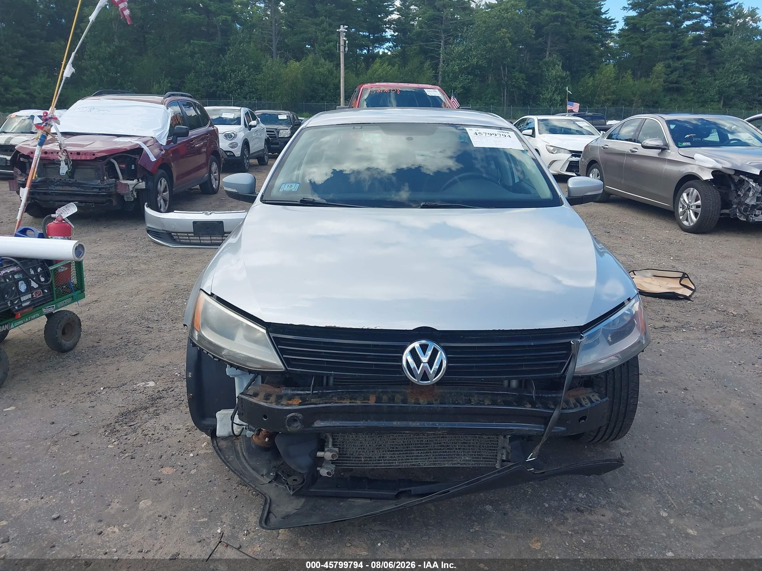 2012 Volkswagen Jetta 2.5l Se Серебряный vin: 3VWDP7AJ1CM351172