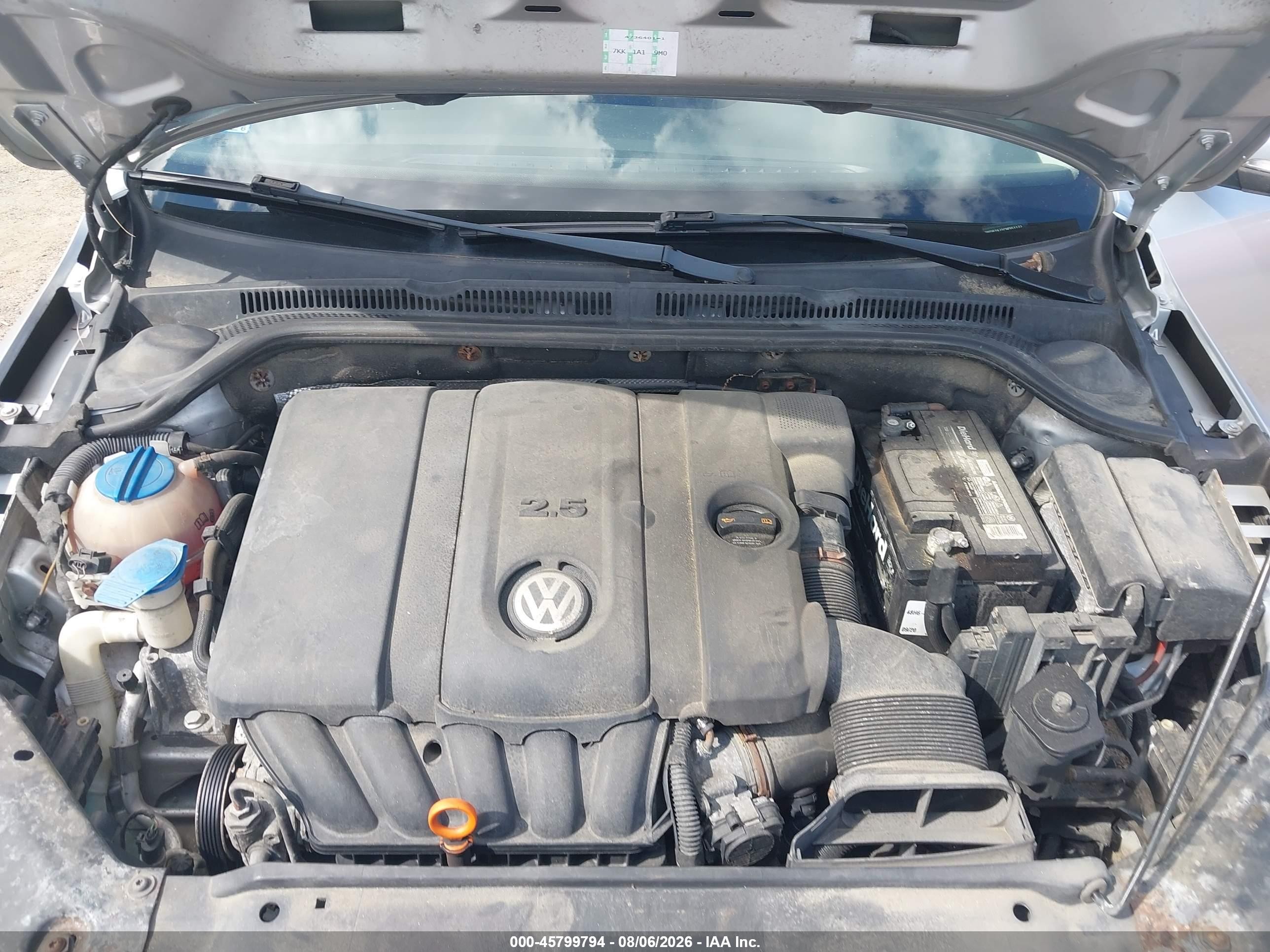 2012 Volkswagen Jetta 2.5l Se Серебряный vin: 3VWDP7AJ1CM351172