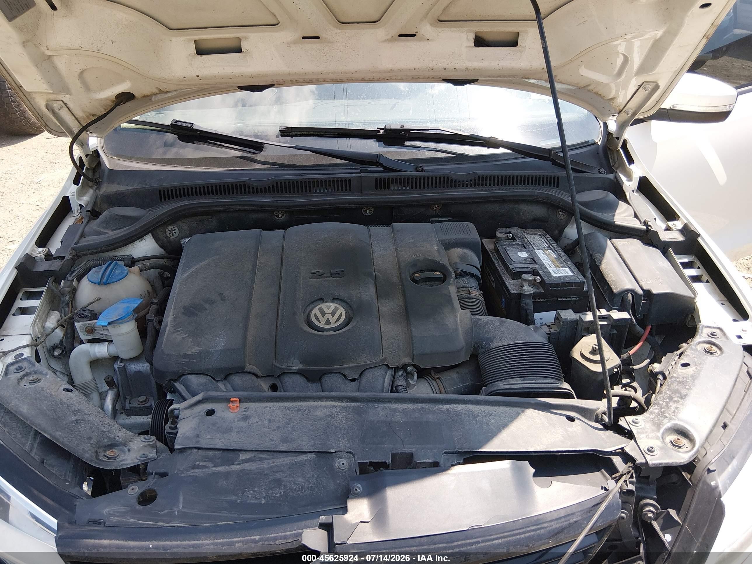 2012 Volkswagen Jetta 2.5l Se Белый vin: 3VWDP7AJ1CM372099