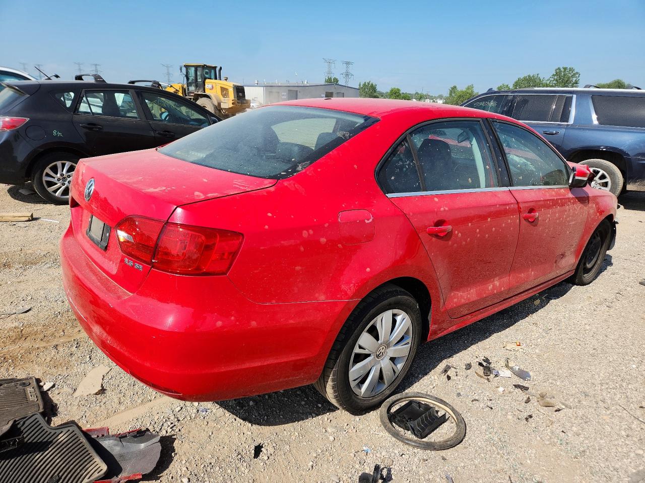 2013 Volkswagen Jetta Se Red vin: 3VWDP7AJ1DM216713