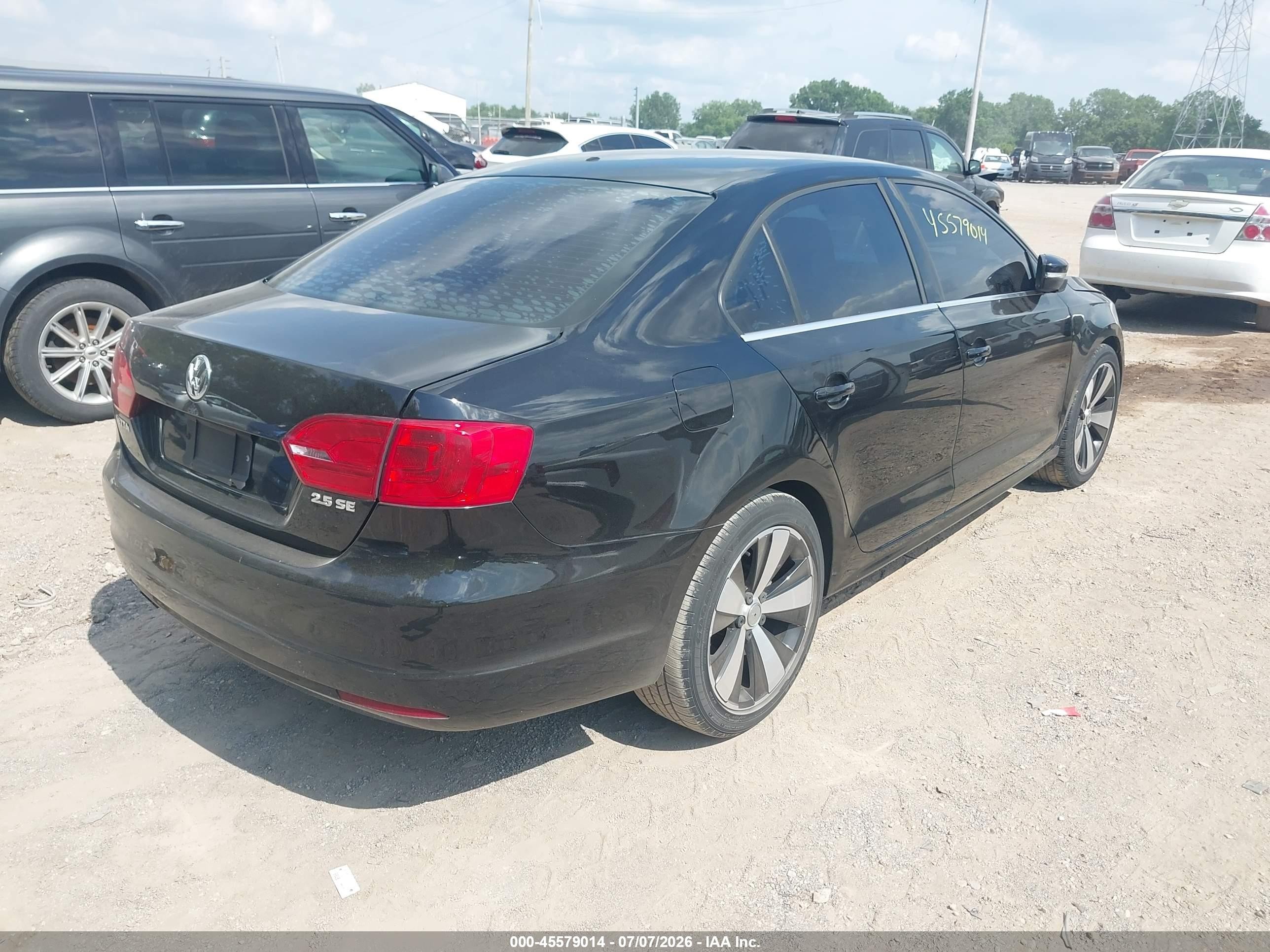 2013 Volkswagen Jetta 2.5l Se Black vin: 3VWDP7AJ1DM218722