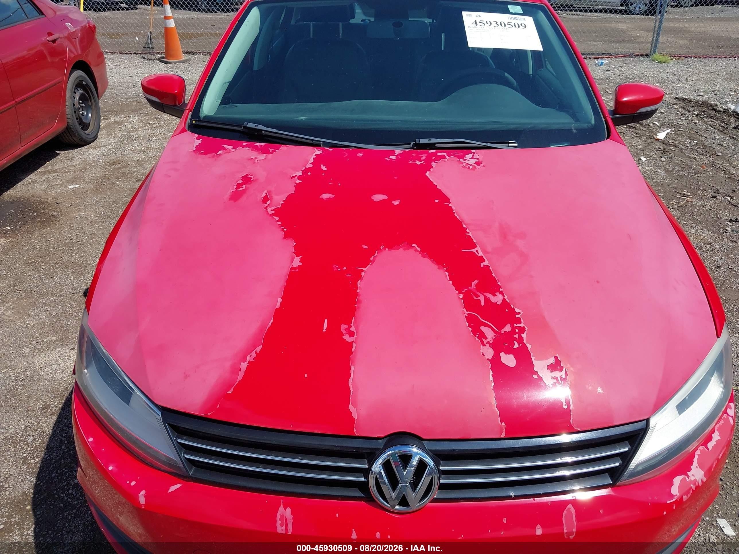 2013 Volkswagen Jetta 2.5l Se Red vin: 3VWDP7AJ1DM304791