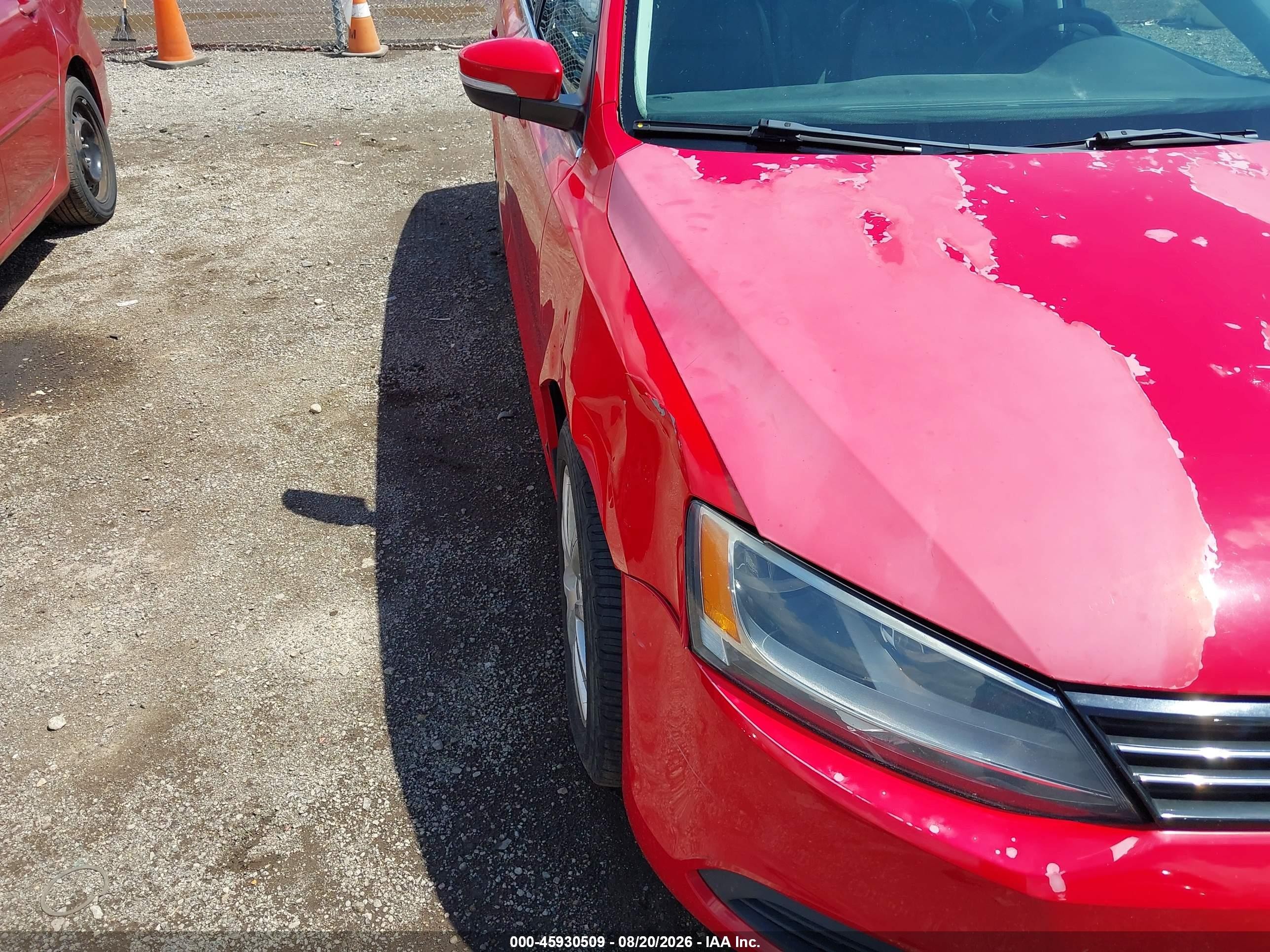 2013 Volkswagen Jetta 2.5l Se Red vin: 3VWDP7AJ1DM304791