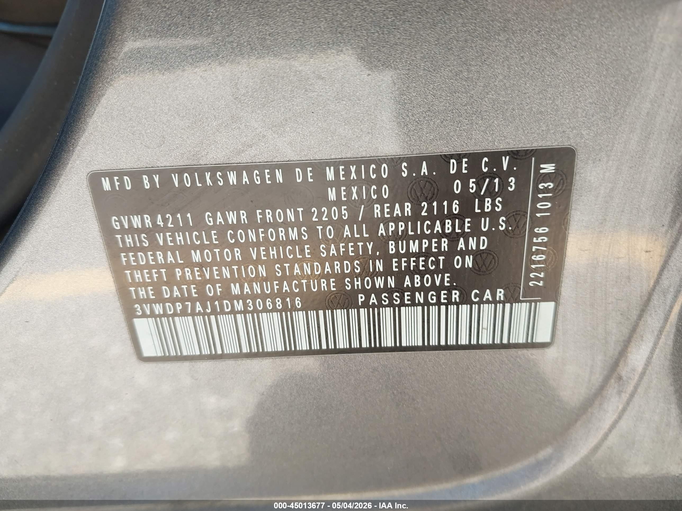 2013 Volkswagen Jetta 2.5l Se Silver vin: 3VWDP7AJ1DM306816