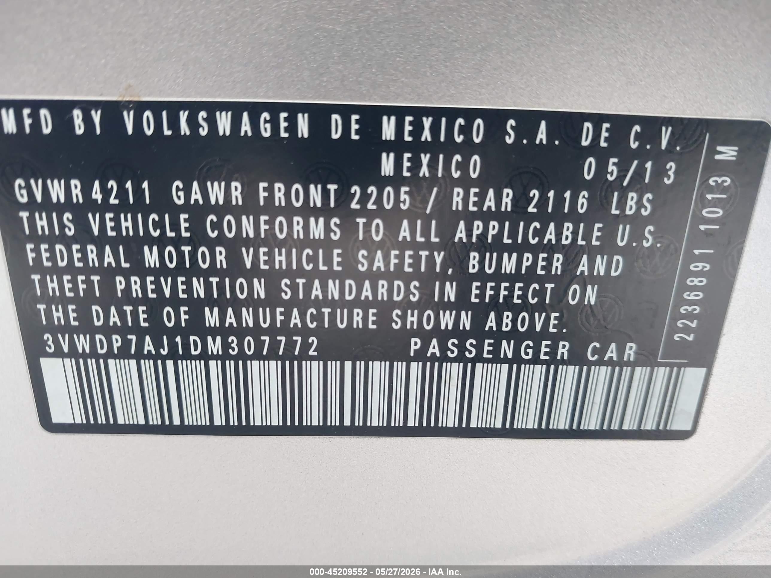 2013 Volkswagen Jetta 2.5l Se Silver vin: 3VWDP7AJ1DM307772