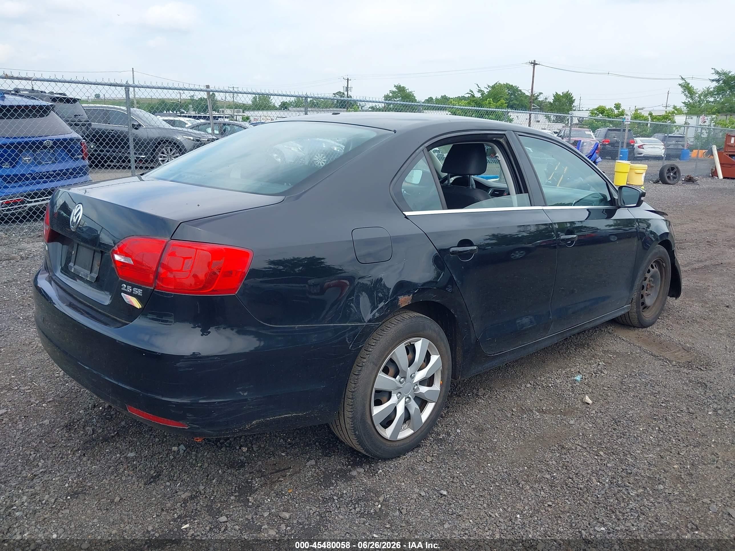 2013 Volkswagen Jetta 2.5l Se Black vin: 3VWDP7AJ1DM387218