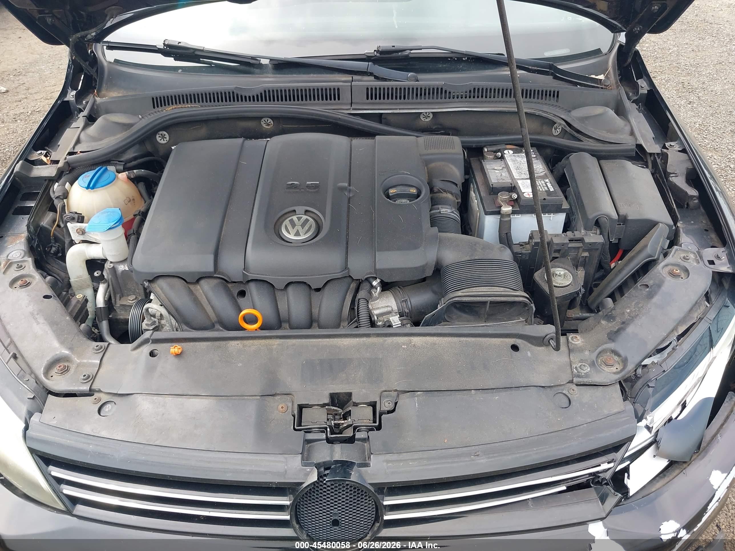 2013 Volkswagen Jetta 2.5l Se Black vin: 3VWDP7AJ1DM387218