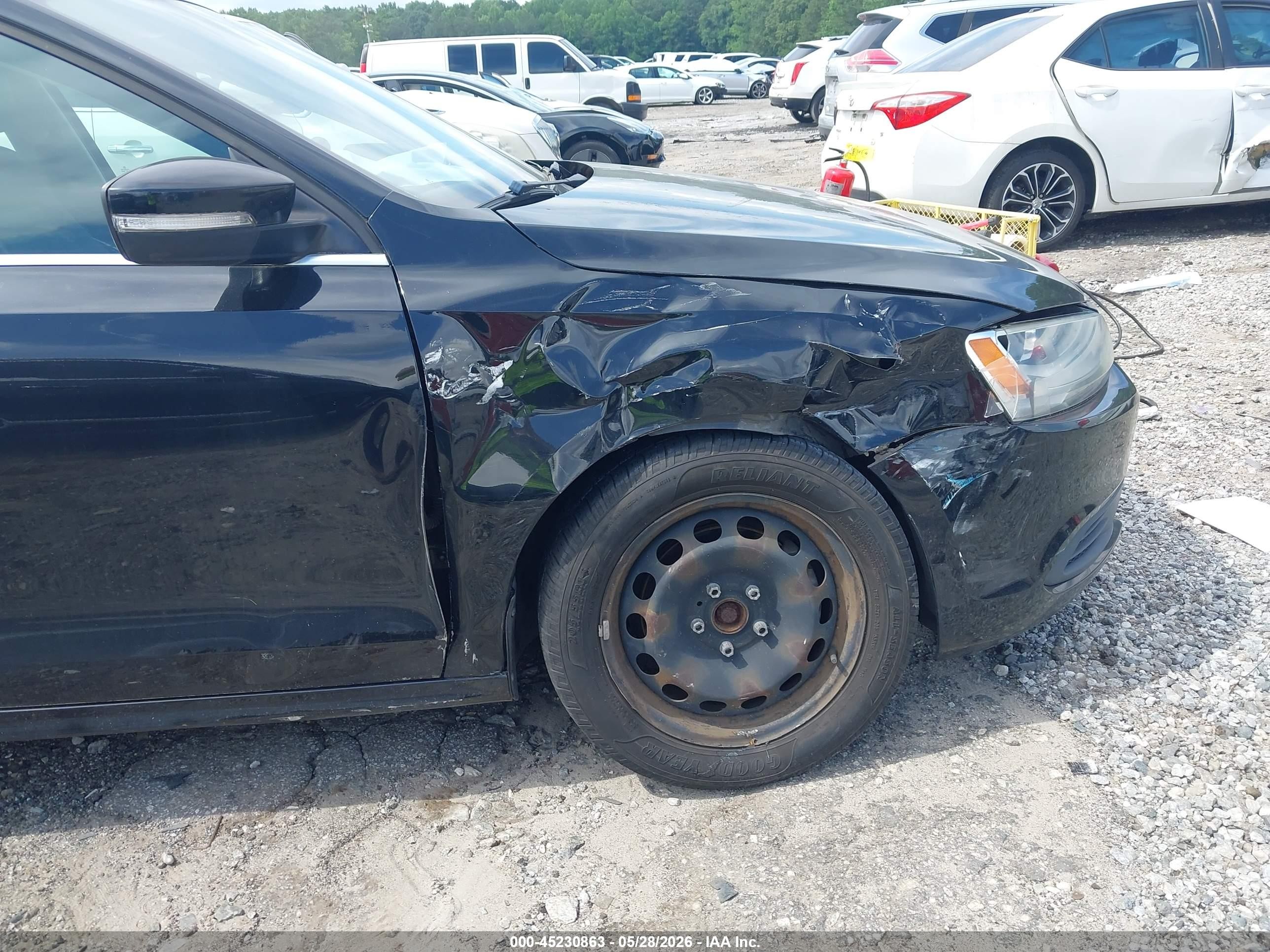 2013 Volkswagen Jetta 2.5l Se Black vin: 3VWDP7AJ1DM417897