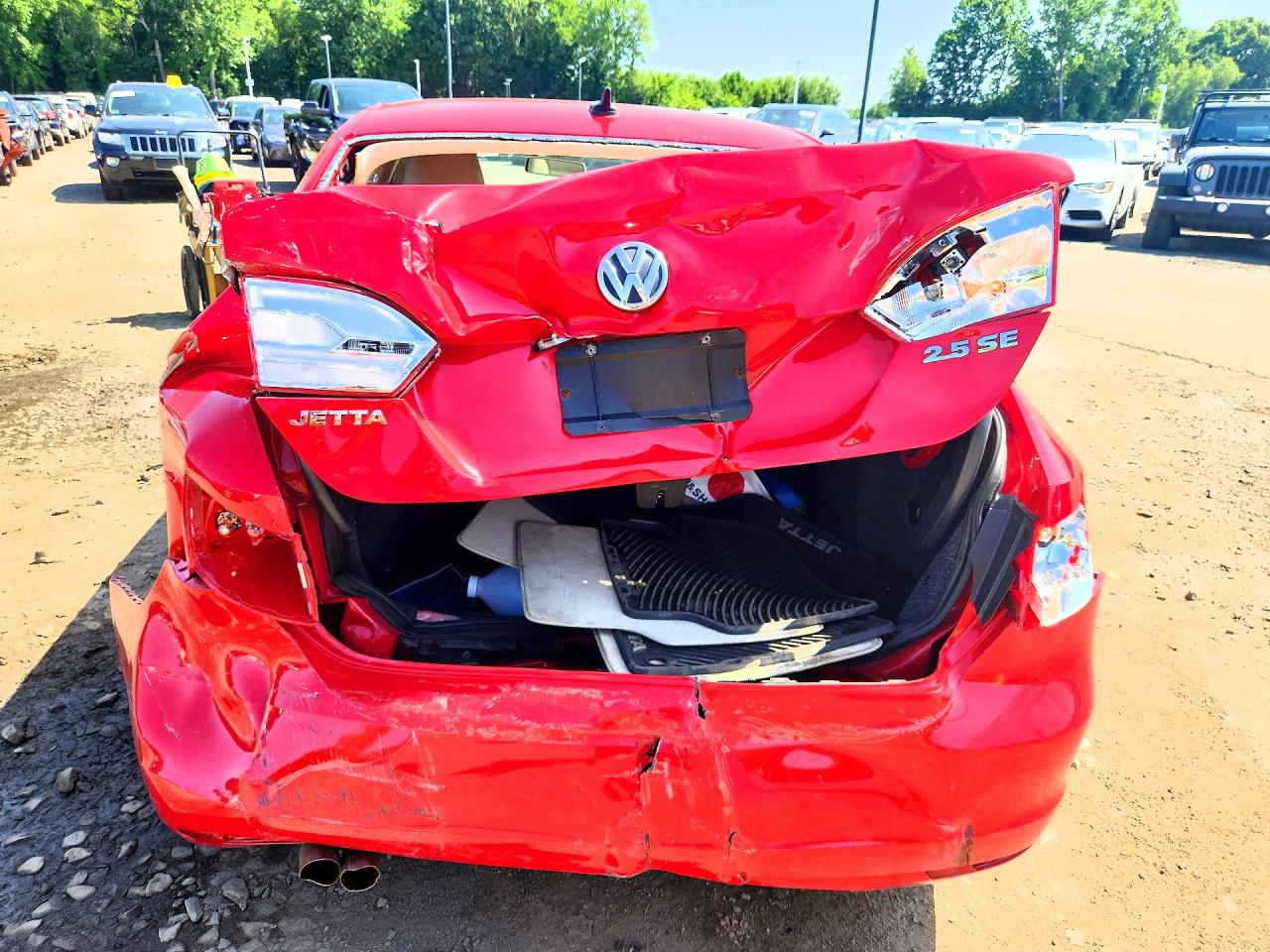 2013 Volkswagen Jetta Se Red vin: 3VWDP7AJ1DM432674