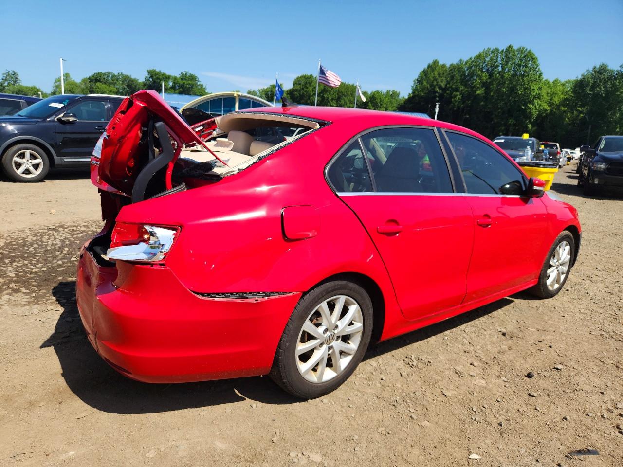 2013 Volkswagen Jetta Se Red vin: 3VWDP7AJ1DM432674
