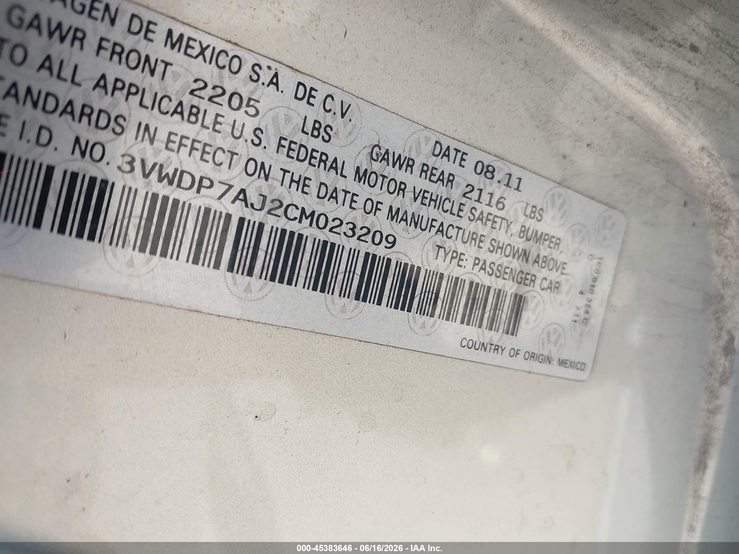 2012 Volkswagen Jetta 2.5l Se Silver vin: 3VWDP7AJ2CM023209
