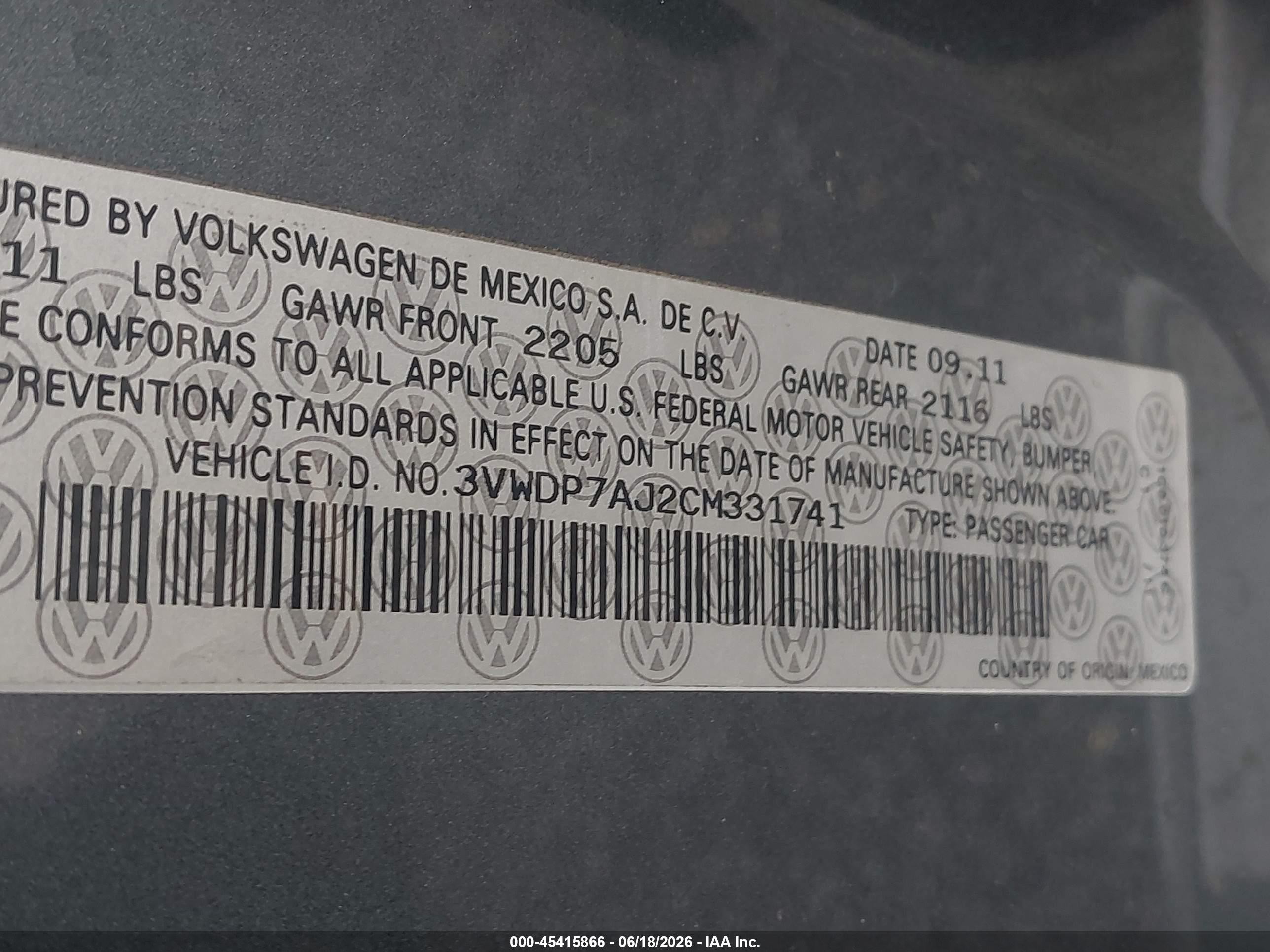 2012 Volkswagen Jetta 2.5l Se Gray vin: 3VWDP7AJ2CM331741