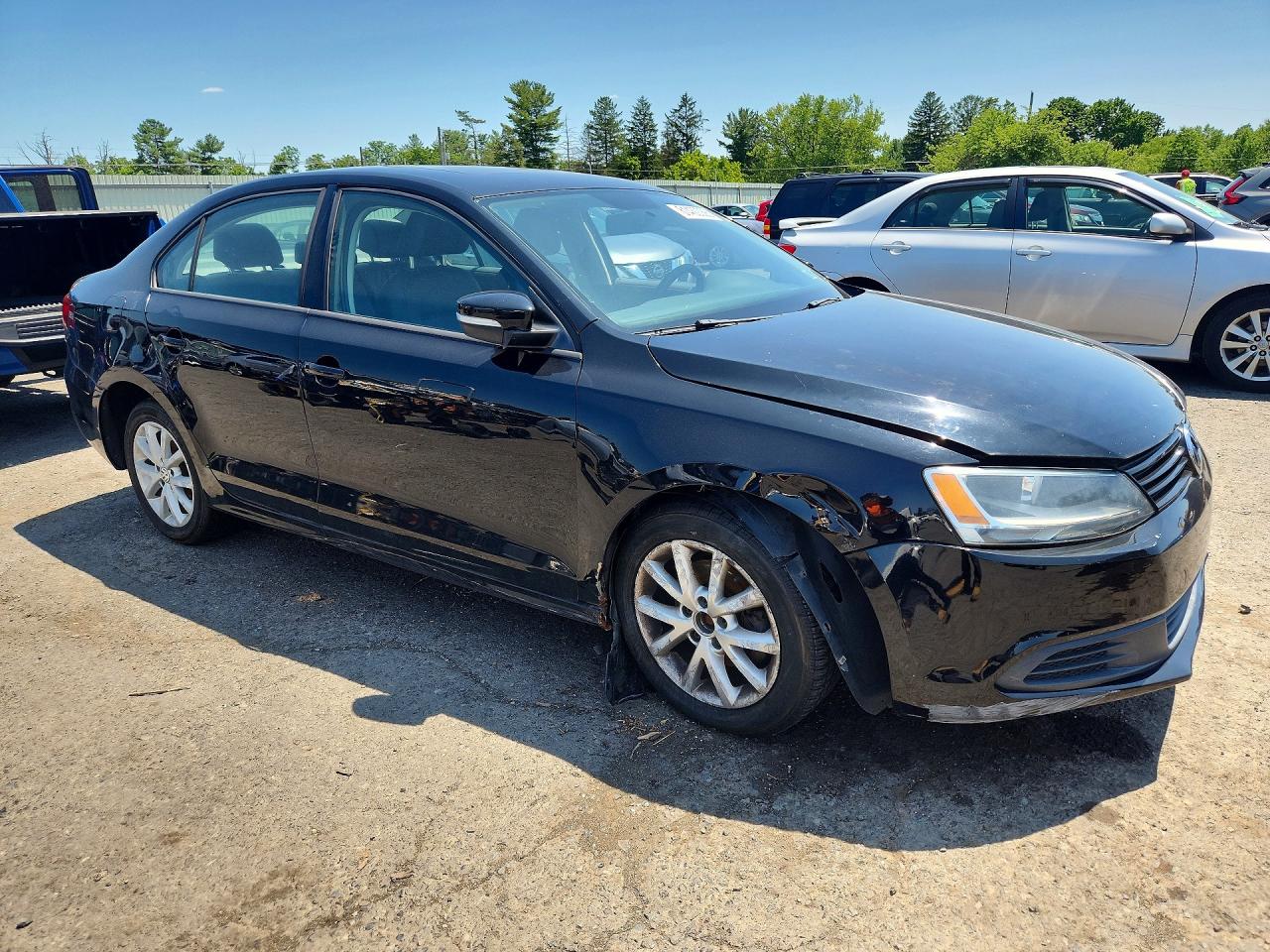 2012 Volkswagen Jetta Se Black vin: 3VWDP7AJ2CM338737